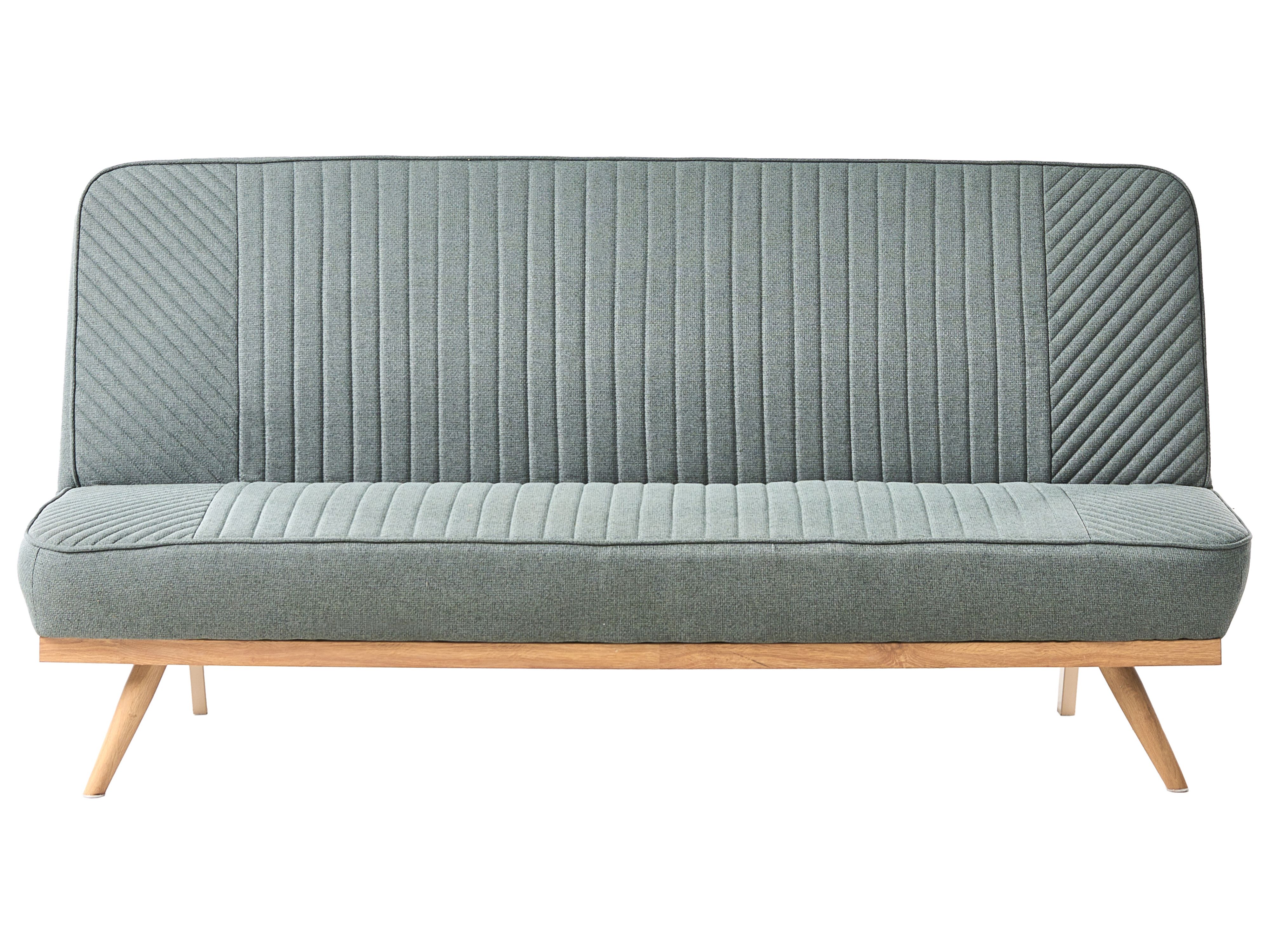 Sofa Bed 2 Seater KALFAFEL Fabric Green