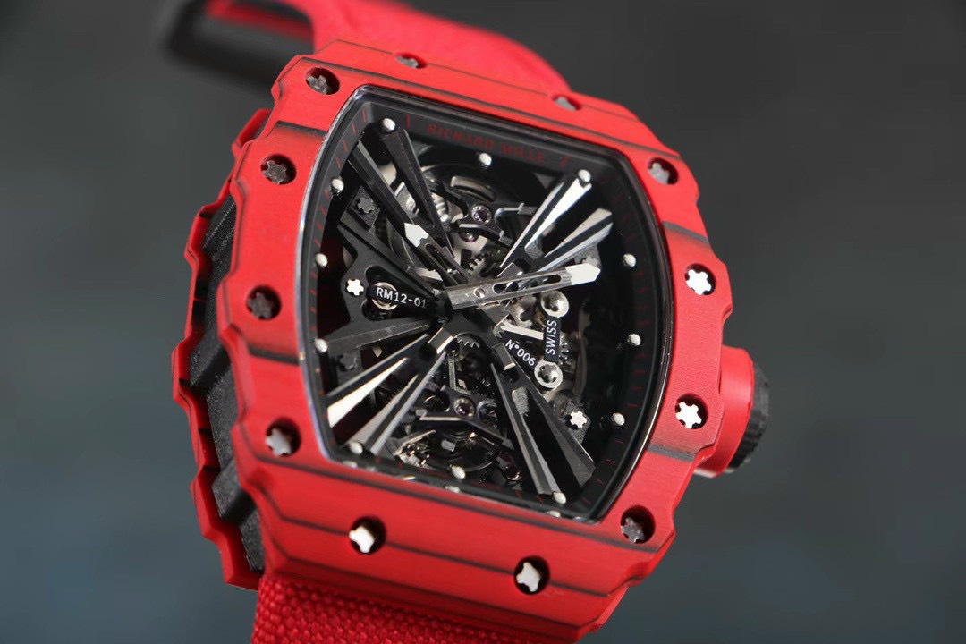 Richard Mille Best Replica Watch RM12-01 Tourbillon Carbon Red 40mm - Top club