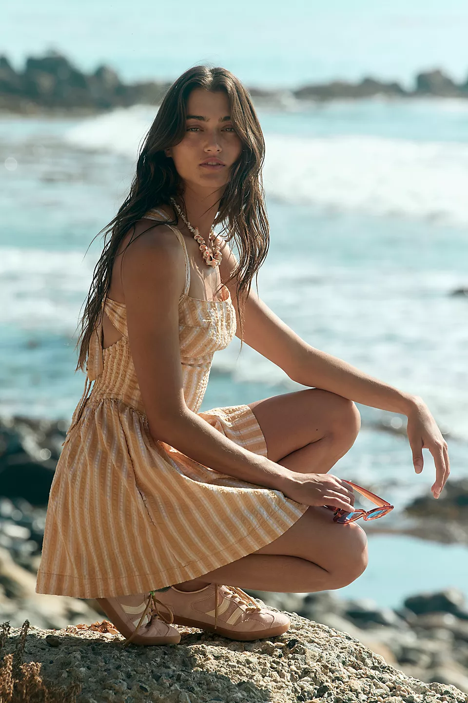 Laurel Plaid Mini Dress-Neutral Comb