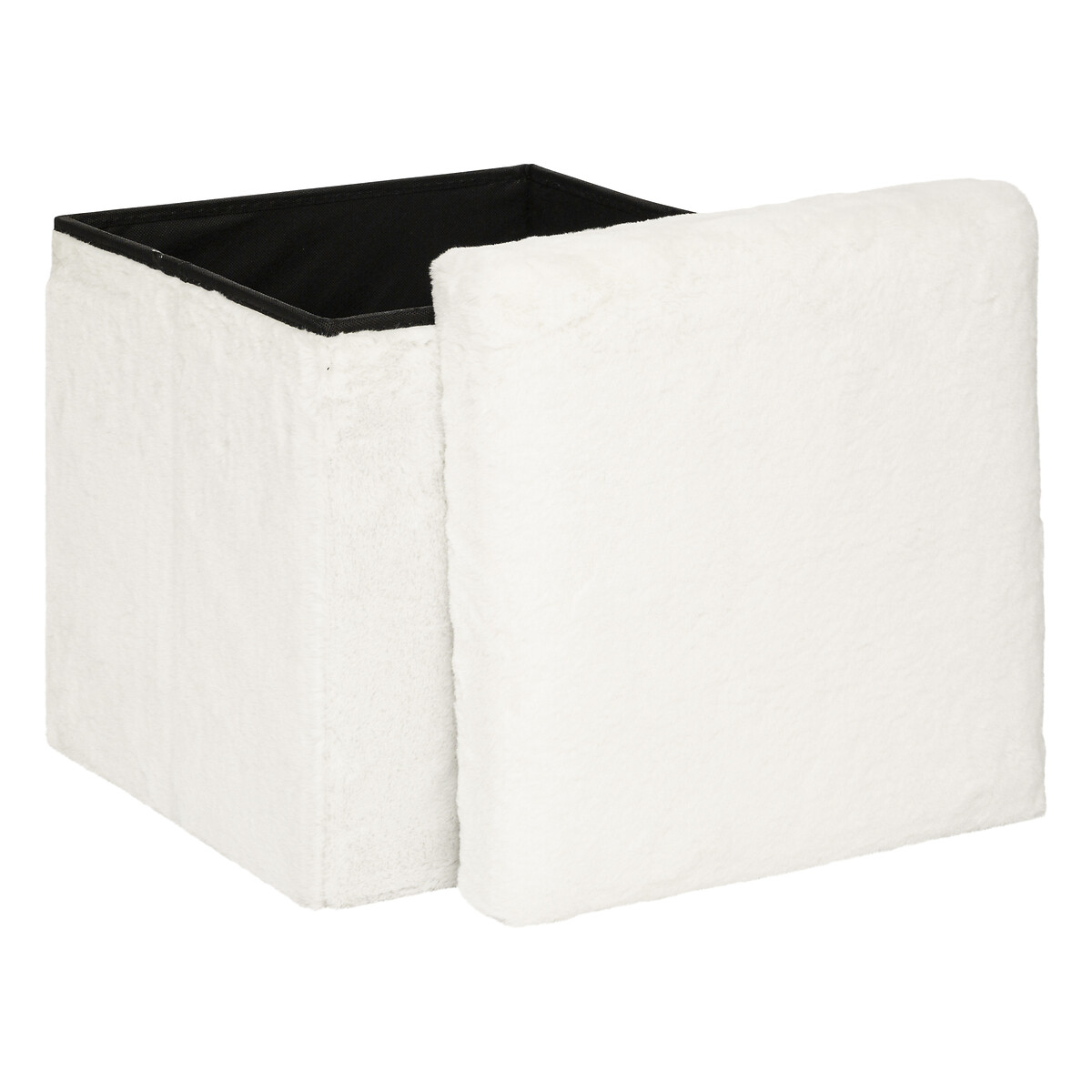 Folding pouf "Ezzio" White, 38x38 cm