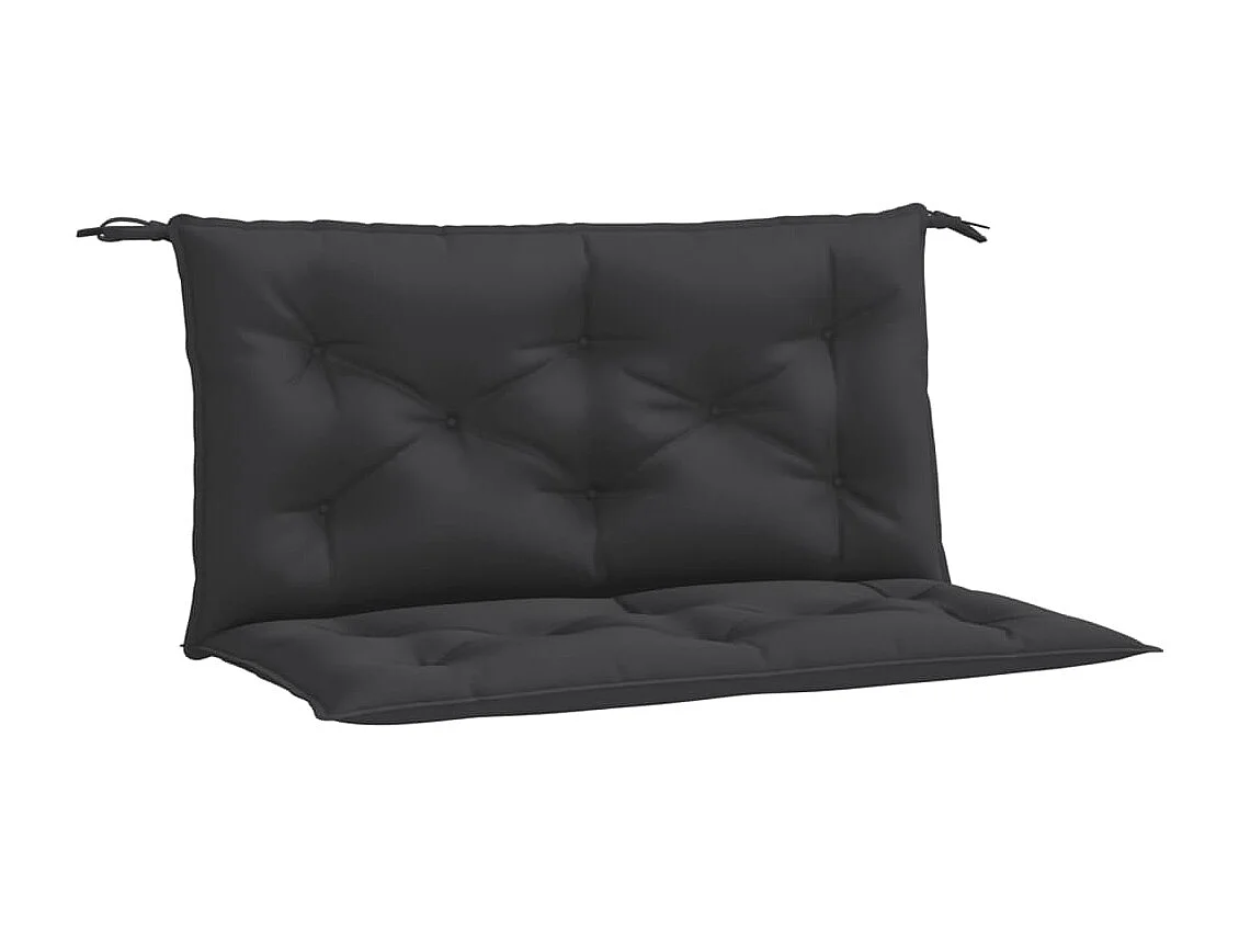 Coussins de banc jardin lot de 2 noir 100x50x7 cm tissu Oxford