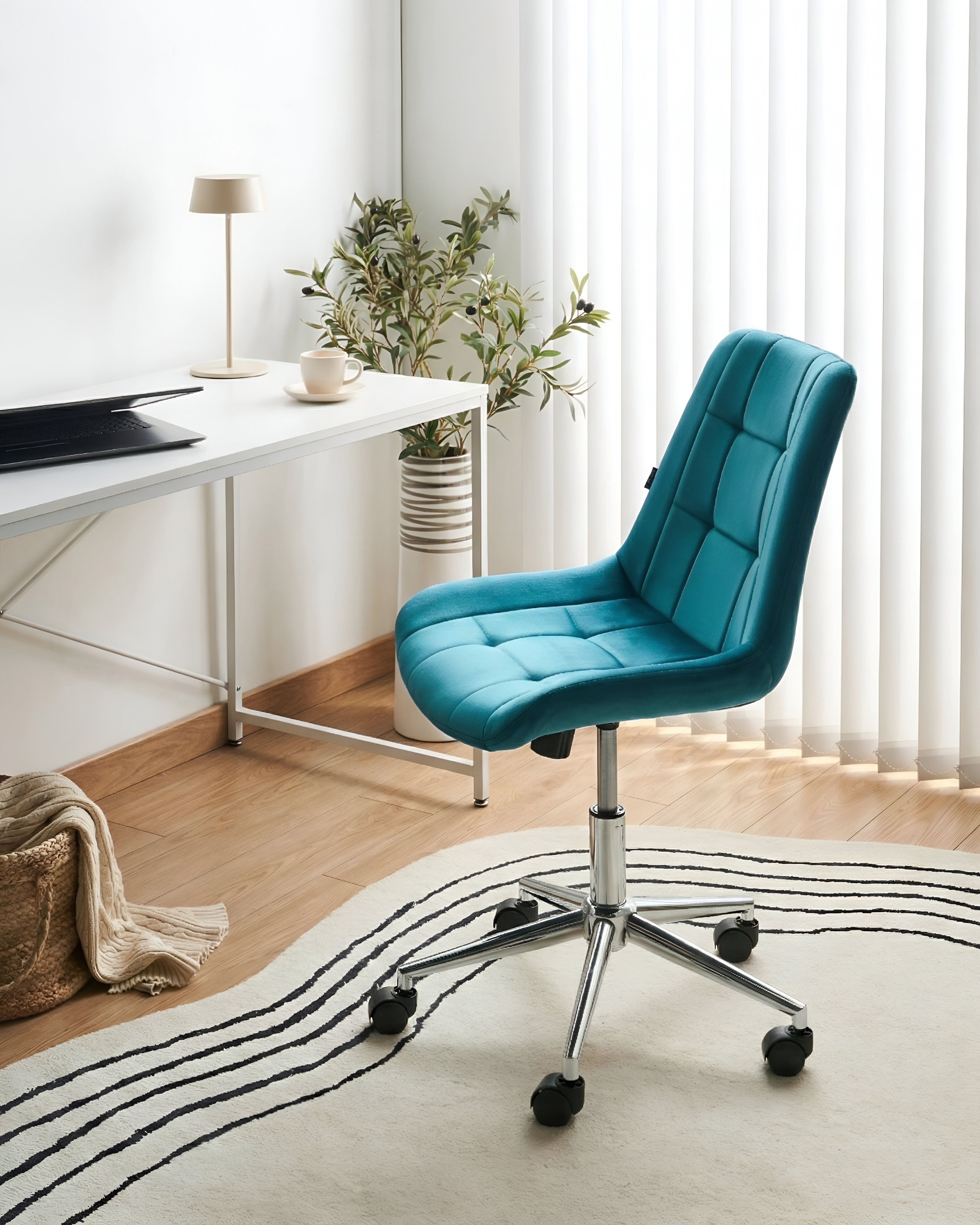 Office Chair MELROSE Velvet Teal