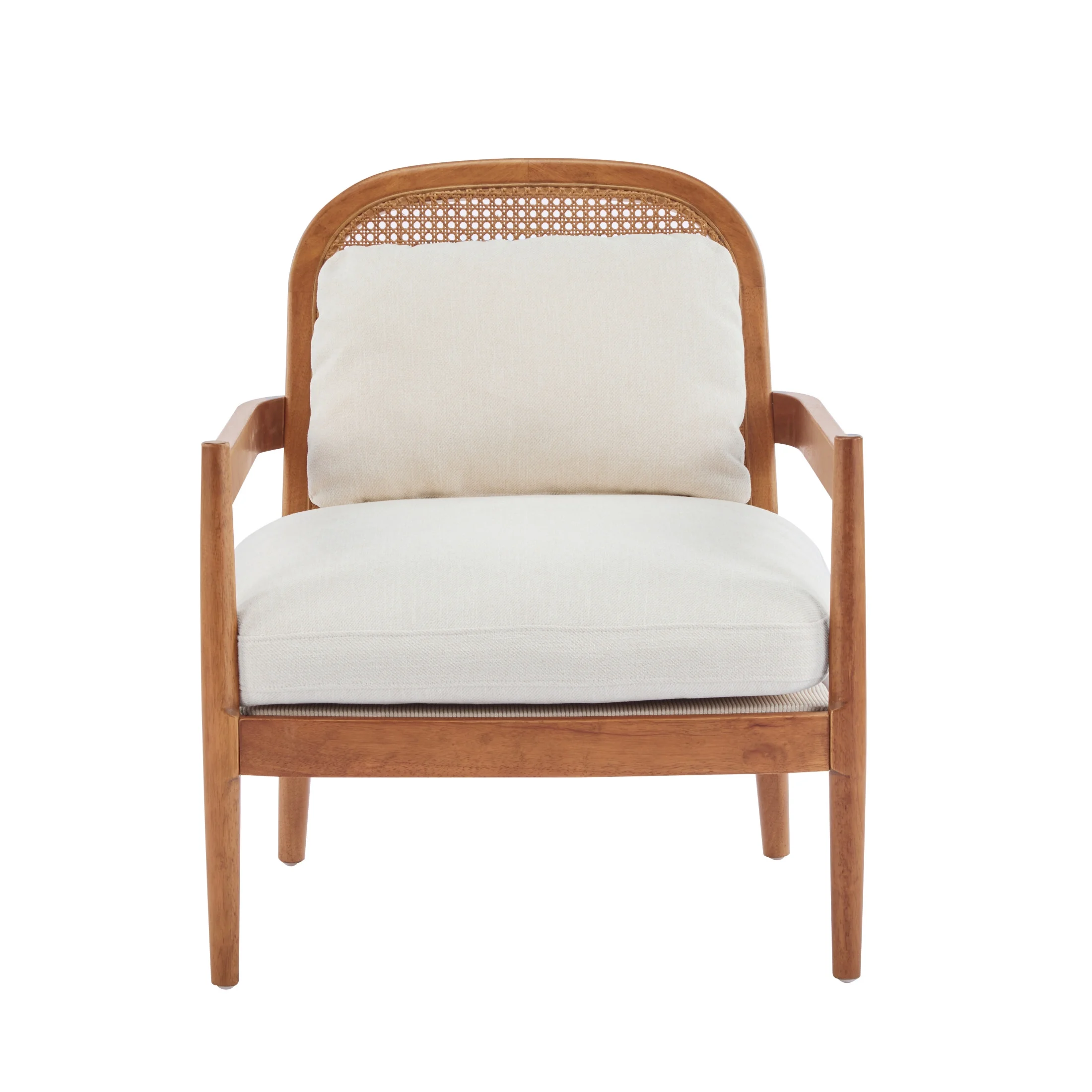 Christopher Knight Home Mid-Century Modern Accent Chairs, Wood Frame with Rattan Backrest, Grayish Green, Set of 2 - Image 18