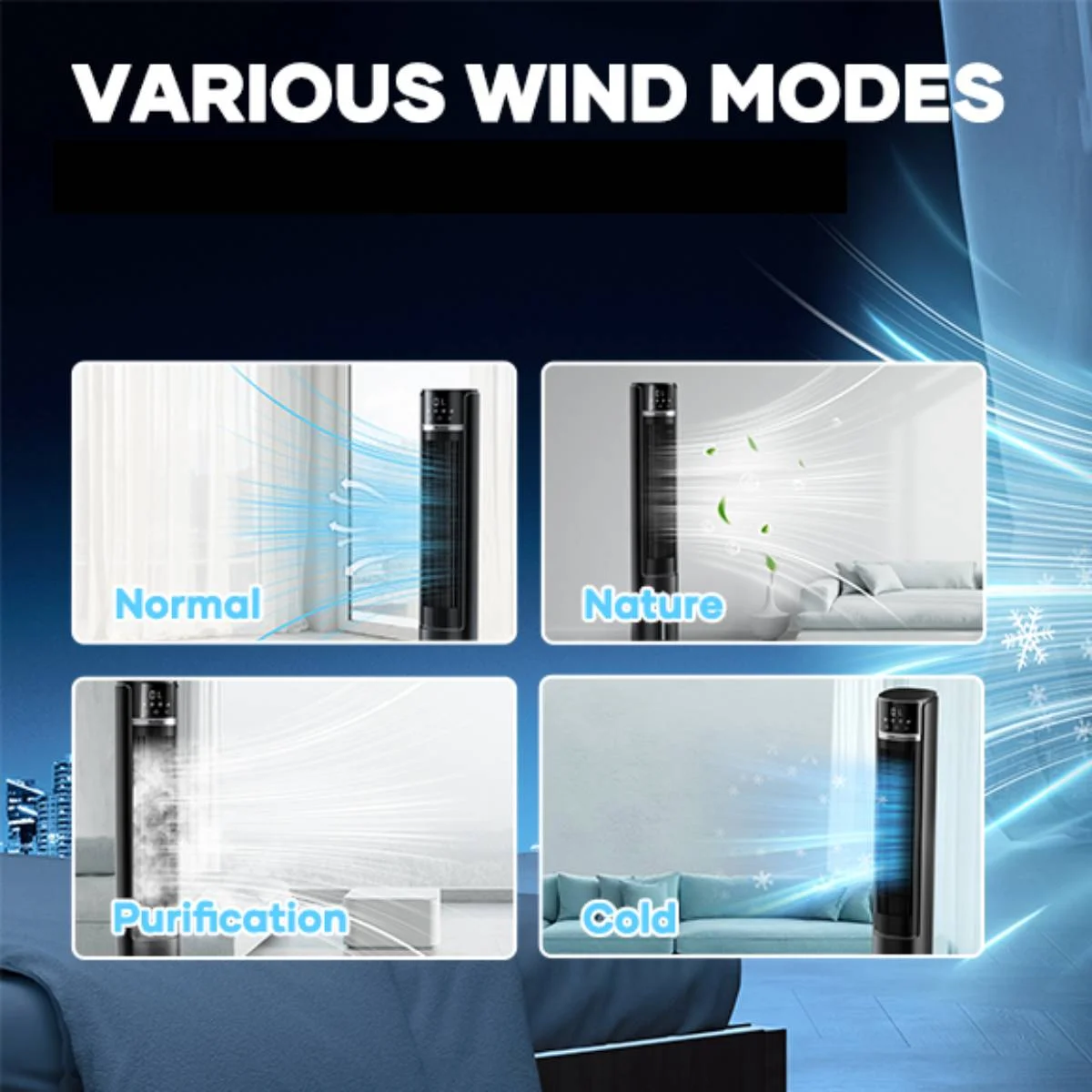 MaxKare 3-in-1 Tower Fan, Air Cooler with FCC & ETL, Humidifier for Office & Bedroom, 40'' High, White - Image 12