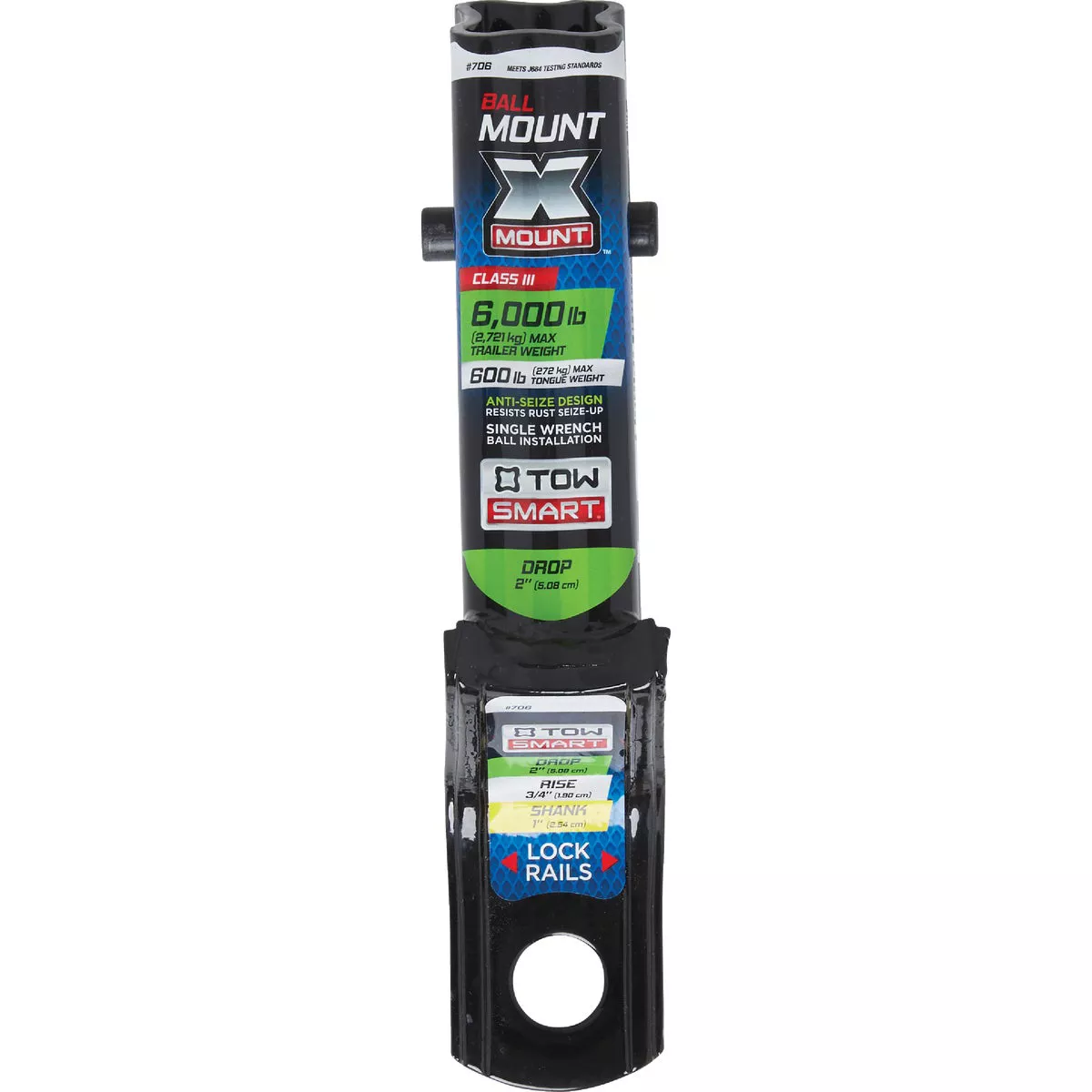 TowSmart X-Mount Class III 2 In. Drop Hitch Draw Bar, 6000 Lb. Capacity