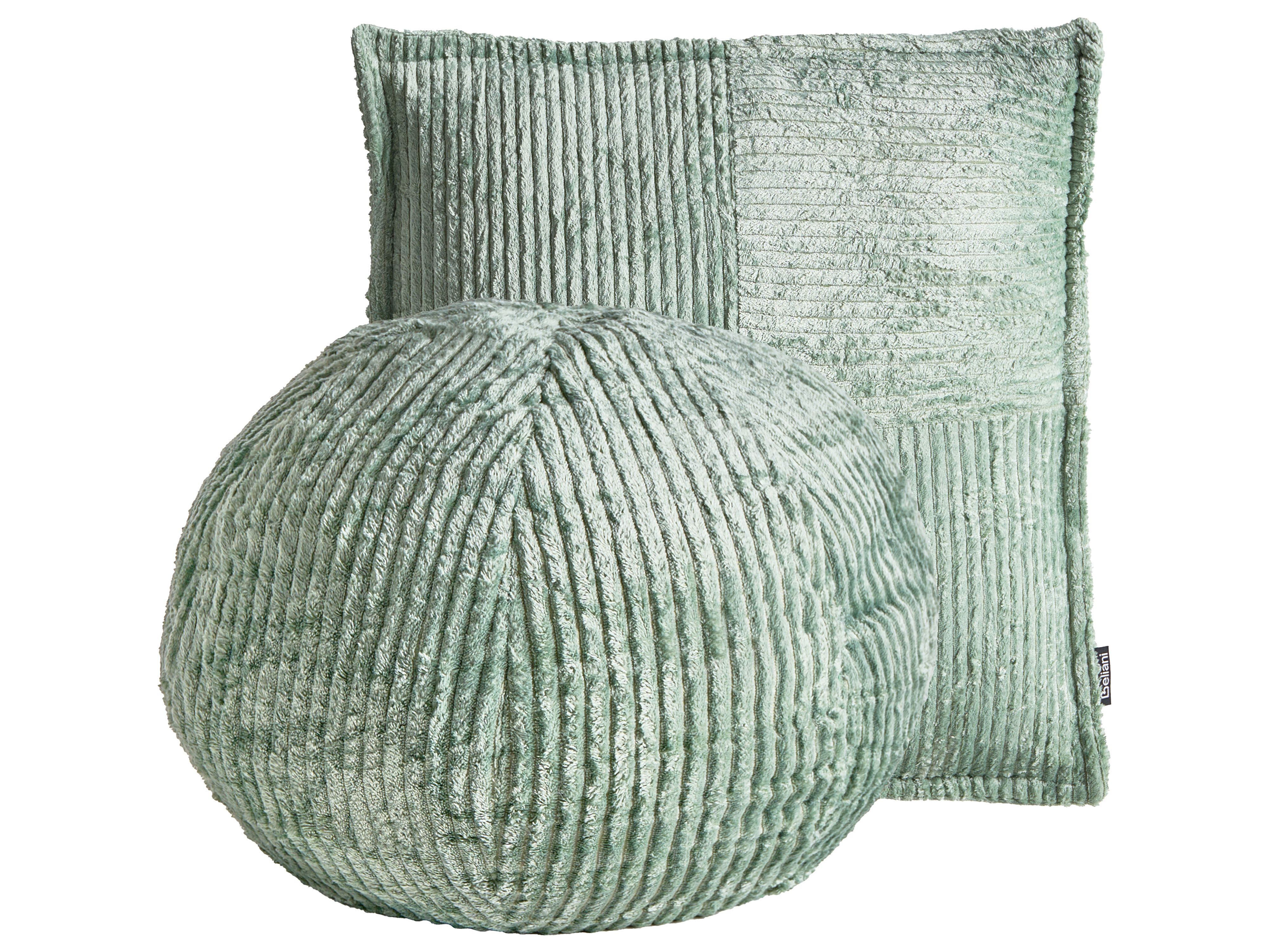 Set of 2 Decorative Cushions MARANTA Corduroy 30 x 30 cm 45 x 45 cm Green Solid