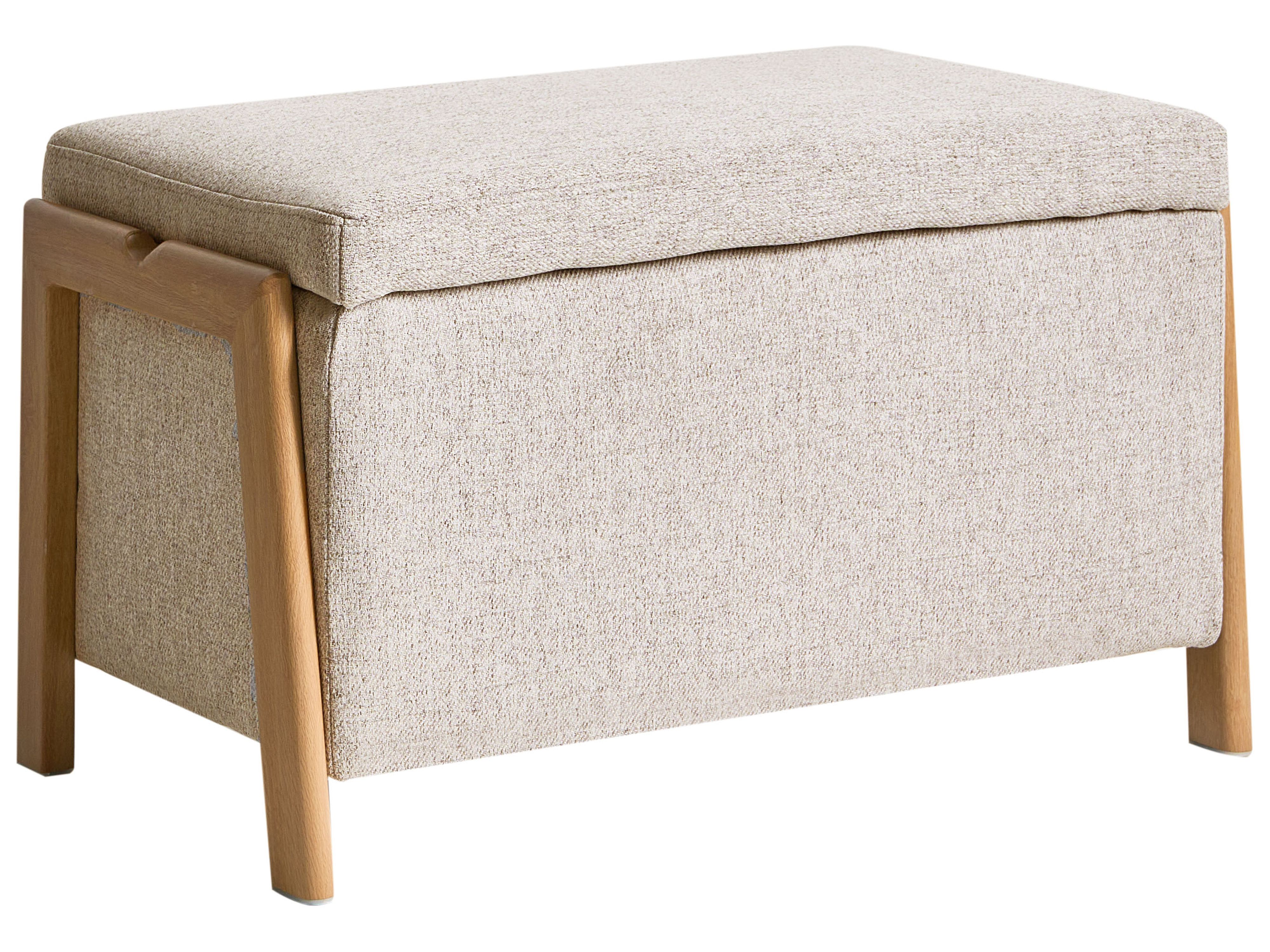 Upholstered Storage Bench EDLAND Fabric Beige