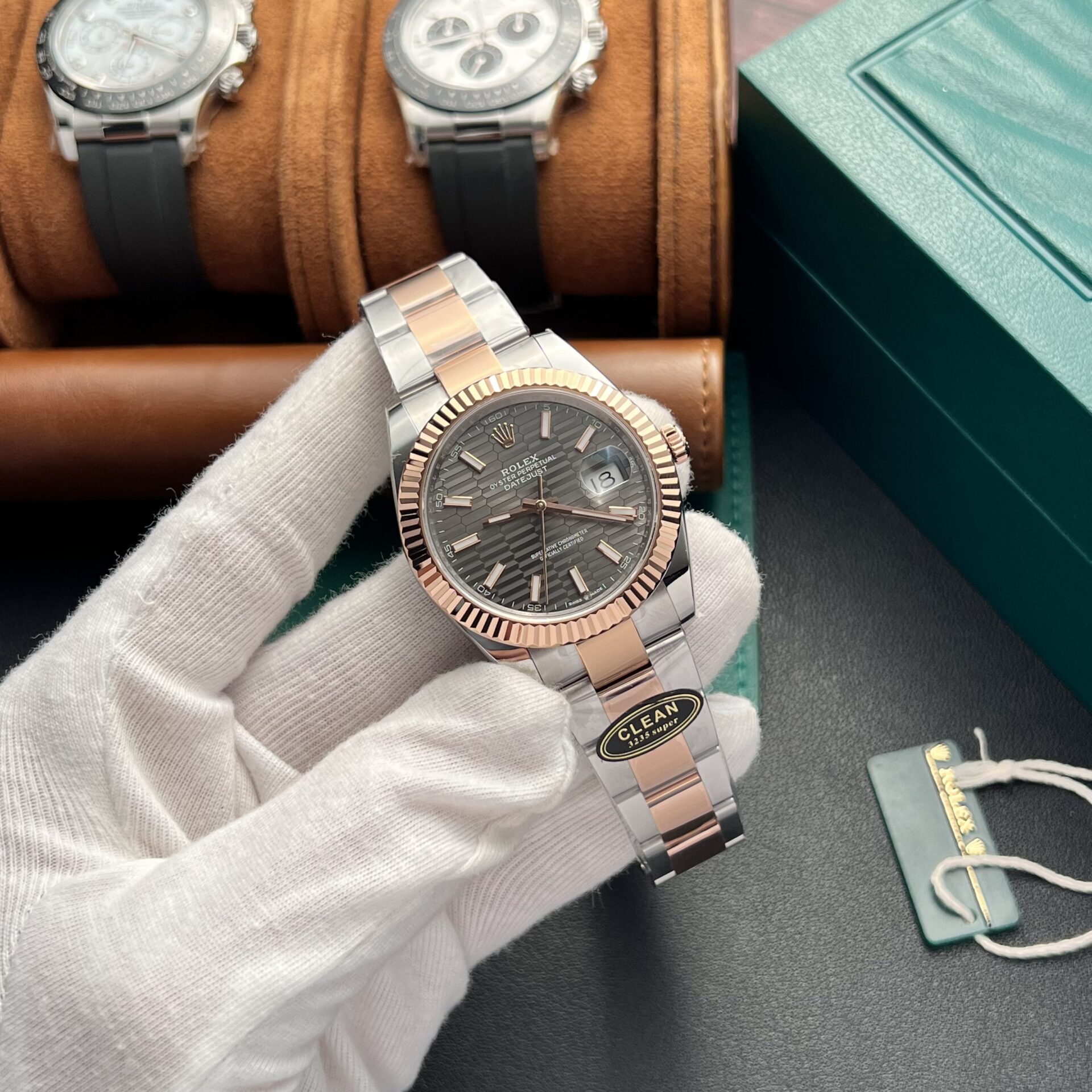 Rolex DateJust 126331 Replica 1:1 Watch Gray Dial Oyster Strap Clean Factory 41mm - Elite Watch Atelier