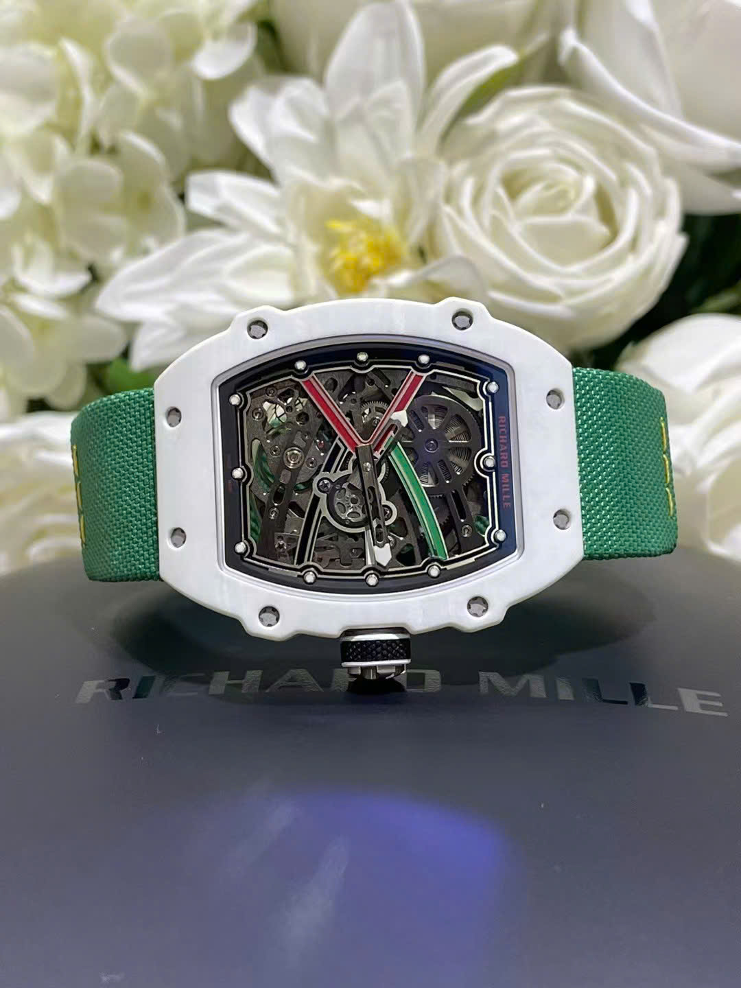 Richard Mille RM67-02 White Carbon Best Replica Watches Weight 37 Grams 38.7��47.52mm - Top club