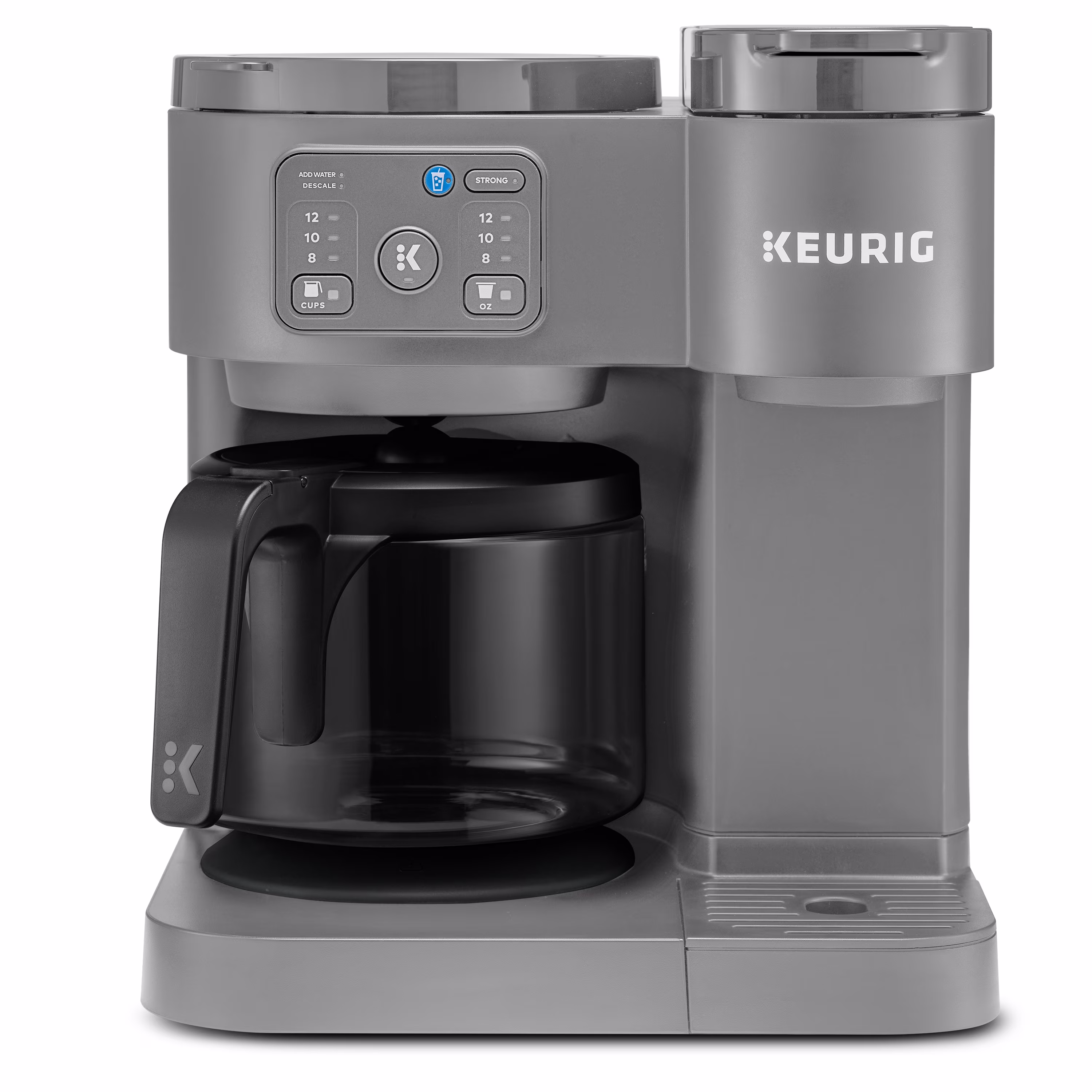 Keurig K-Duo Essentials, Hot & Iced Single-Serve K-Cup Pod Coffee Maker & Carafe, Moonlight Grey