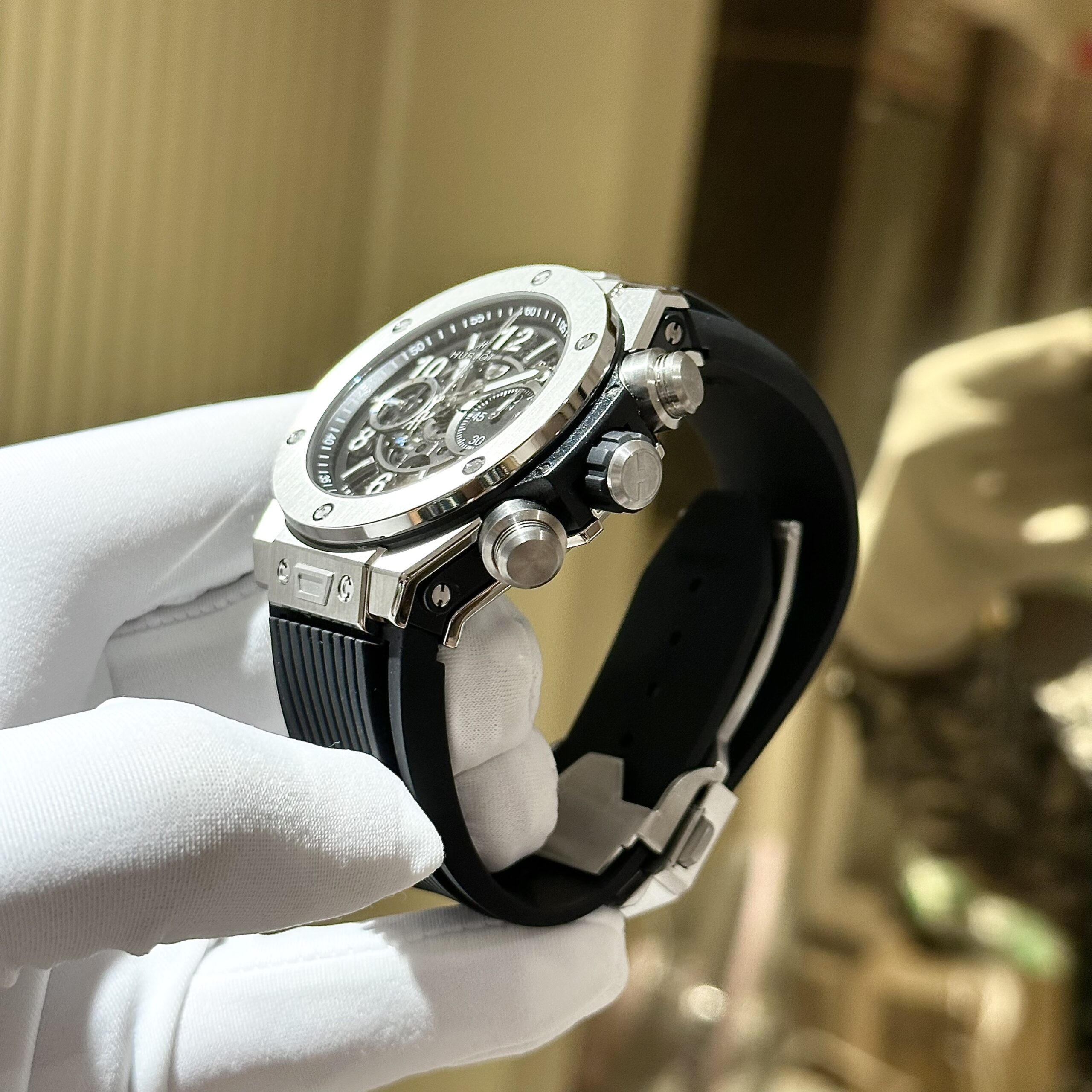 Hublot Replica Watch Big Bang Unico Titanium Black Rubber Strap 44mm - Top club