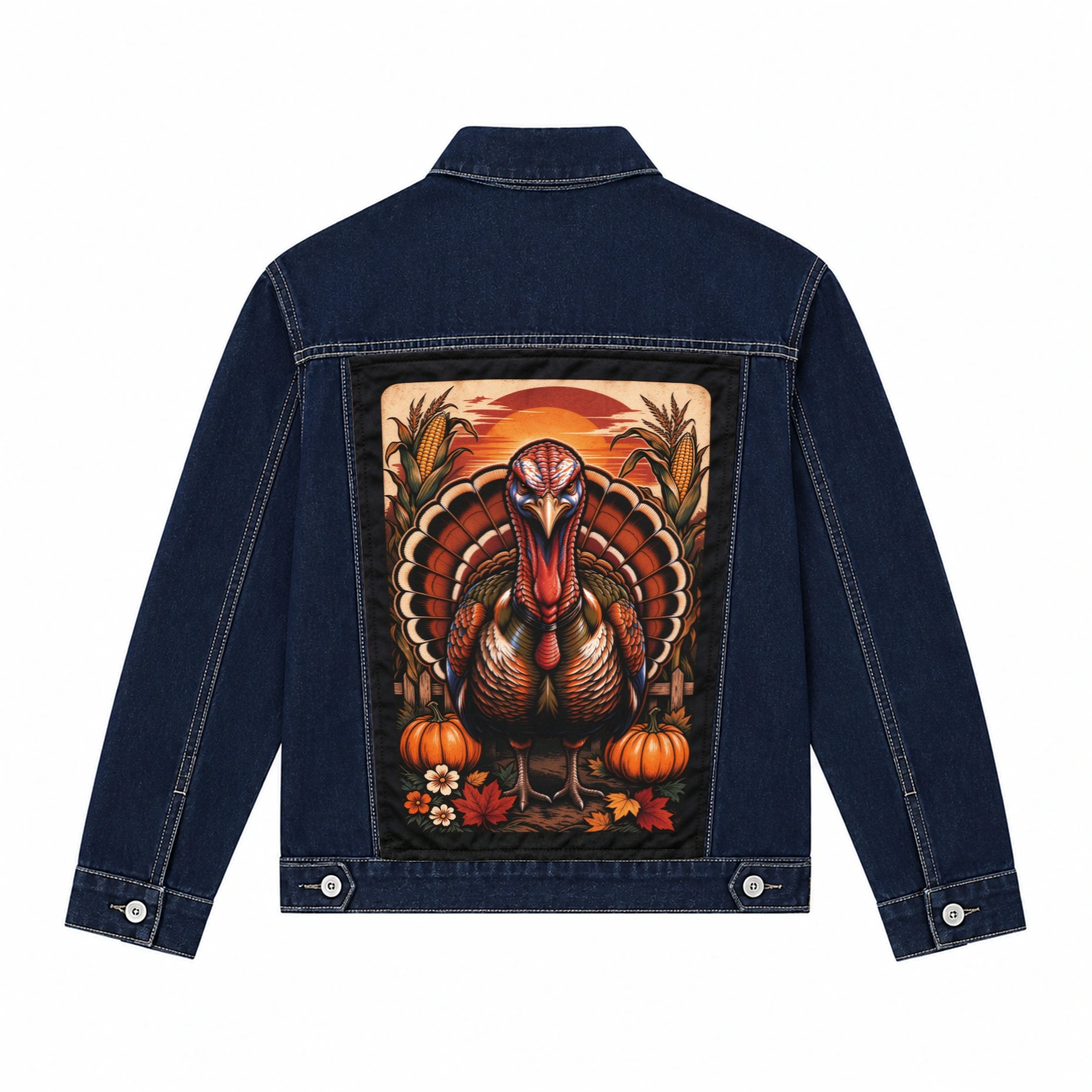 Unisex |Thanksgiving Special Denim Jacket — Replaceable background