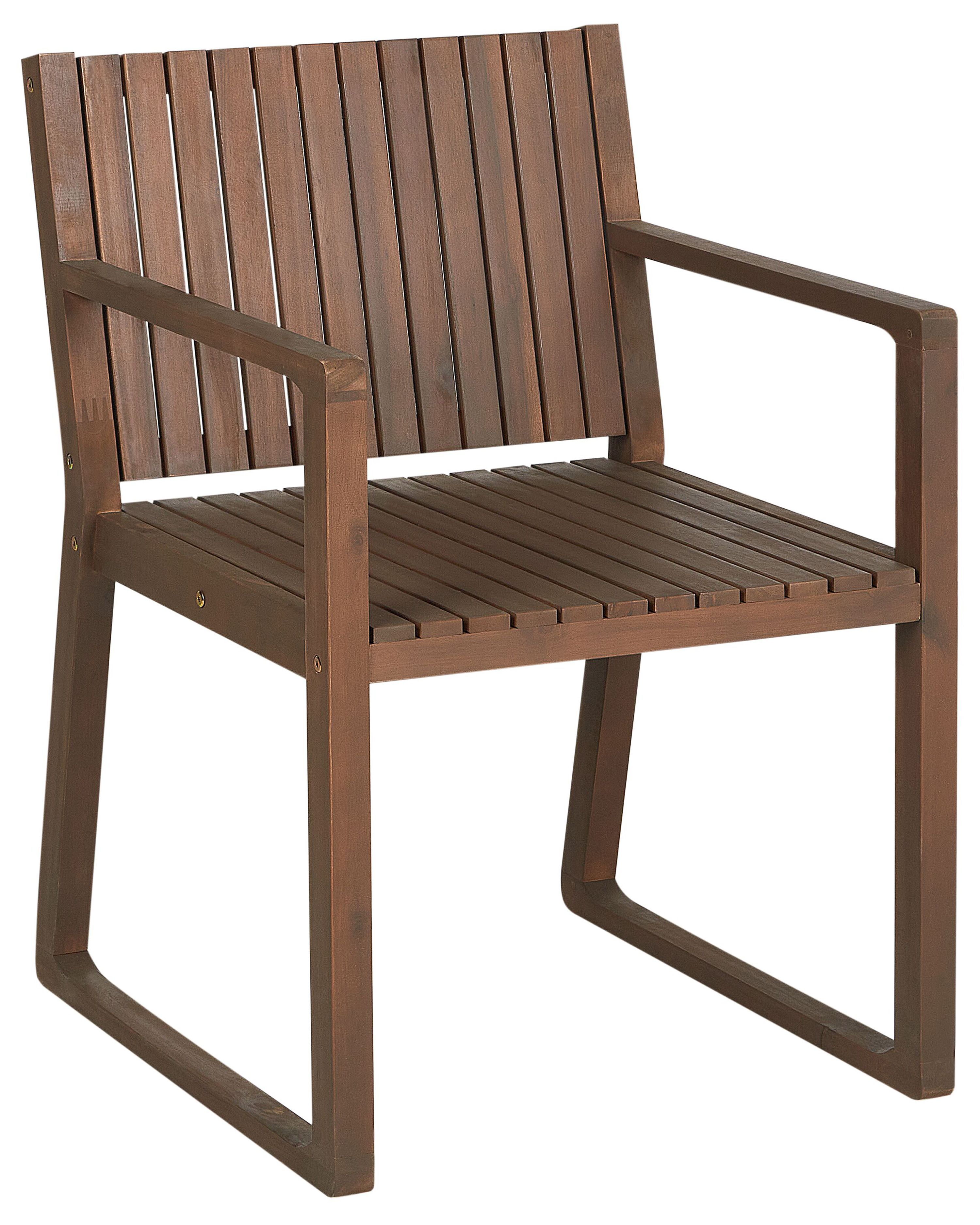 Garden Chair SASSARI Acacia Wood Dark Brown