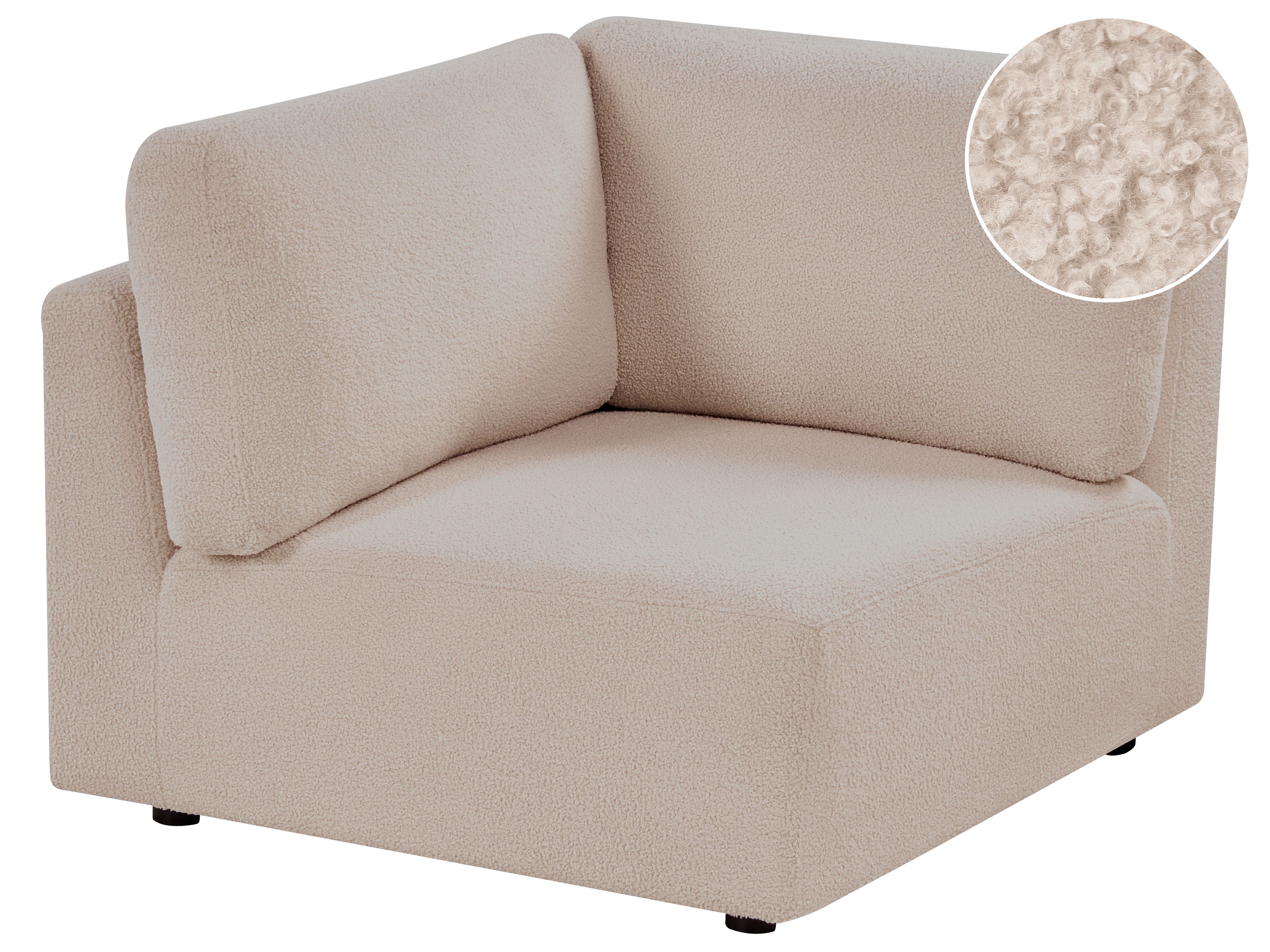 Corner Seat KIVVIK Boucle Beige Right Hand