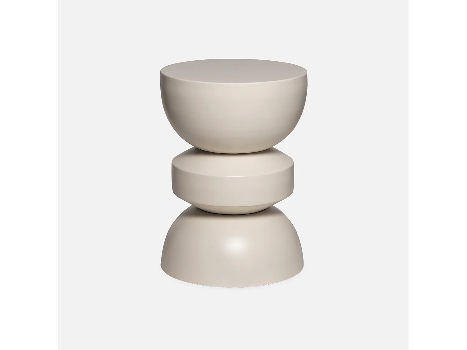 Table d'appoint. bout de canapé. table de chevet en métal. crème. Assa. Ø32 x H 43.5cm