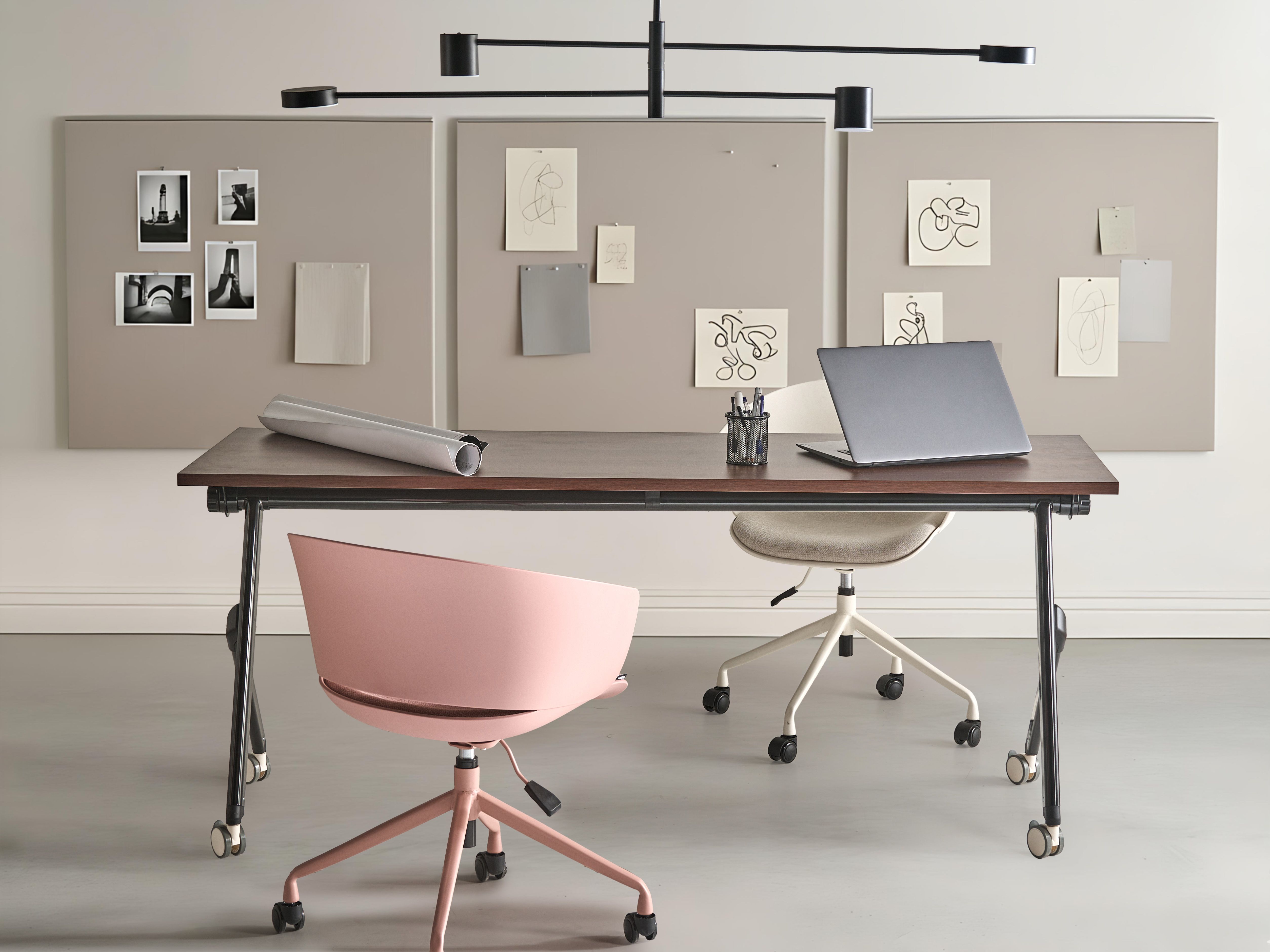 Foldable Office Desk BENDI Dark Brown 180 cm 60 cm