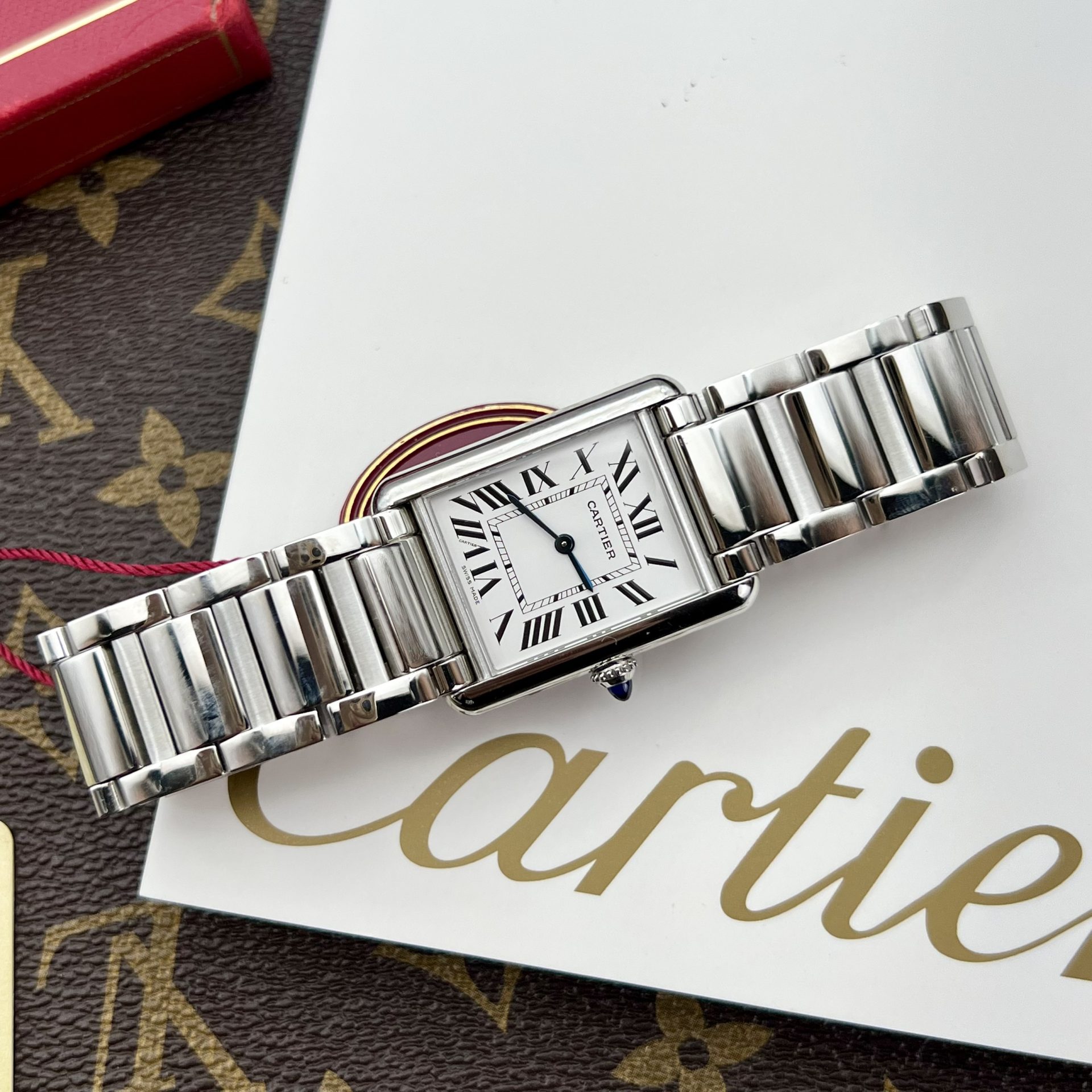 Cartier Fake Watches Tank Must White Dial Metal Wire 31x41mm - Elite Watch Atelier