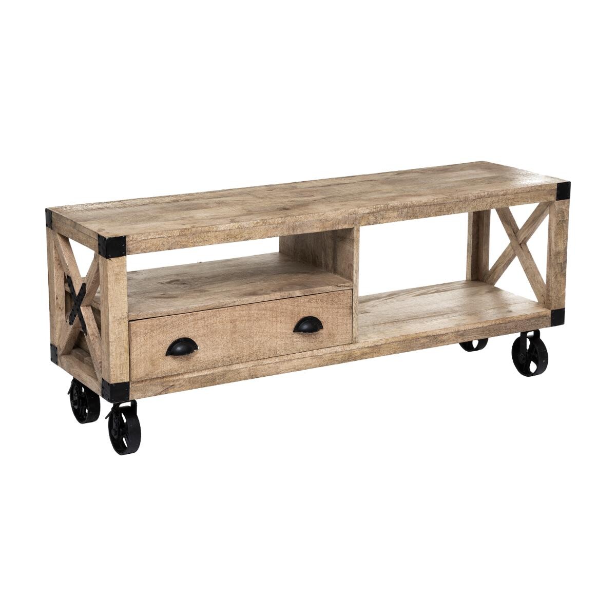 TV stand "Silas" Mango wood, 58x140 cm