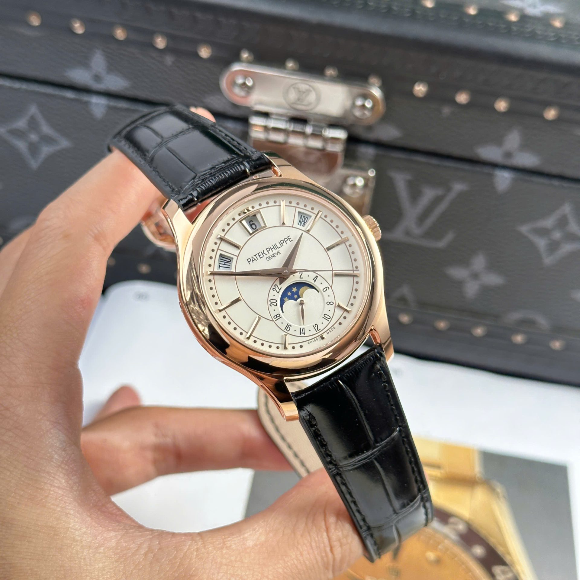 Patek Philippe Complications 5205R Replica 1:1 Watch Leather Strap 40mm - Top club