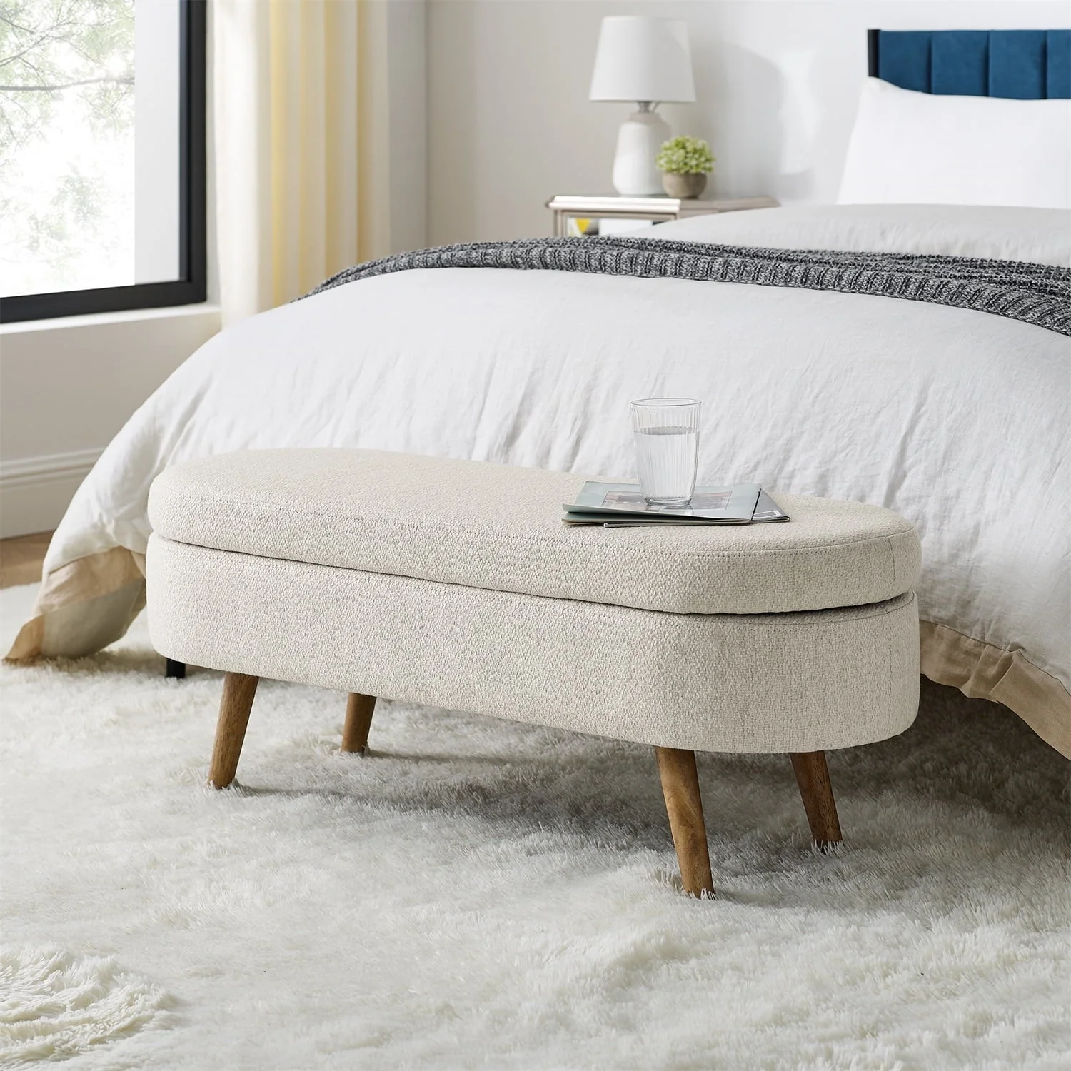 Oval Storage Bench 43.5