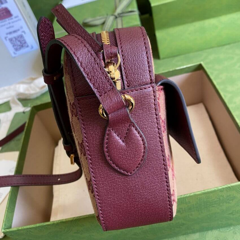 Replica Gucci Horsebit 1955 Small Bag In Burgundy 6454541:1High-quality replica