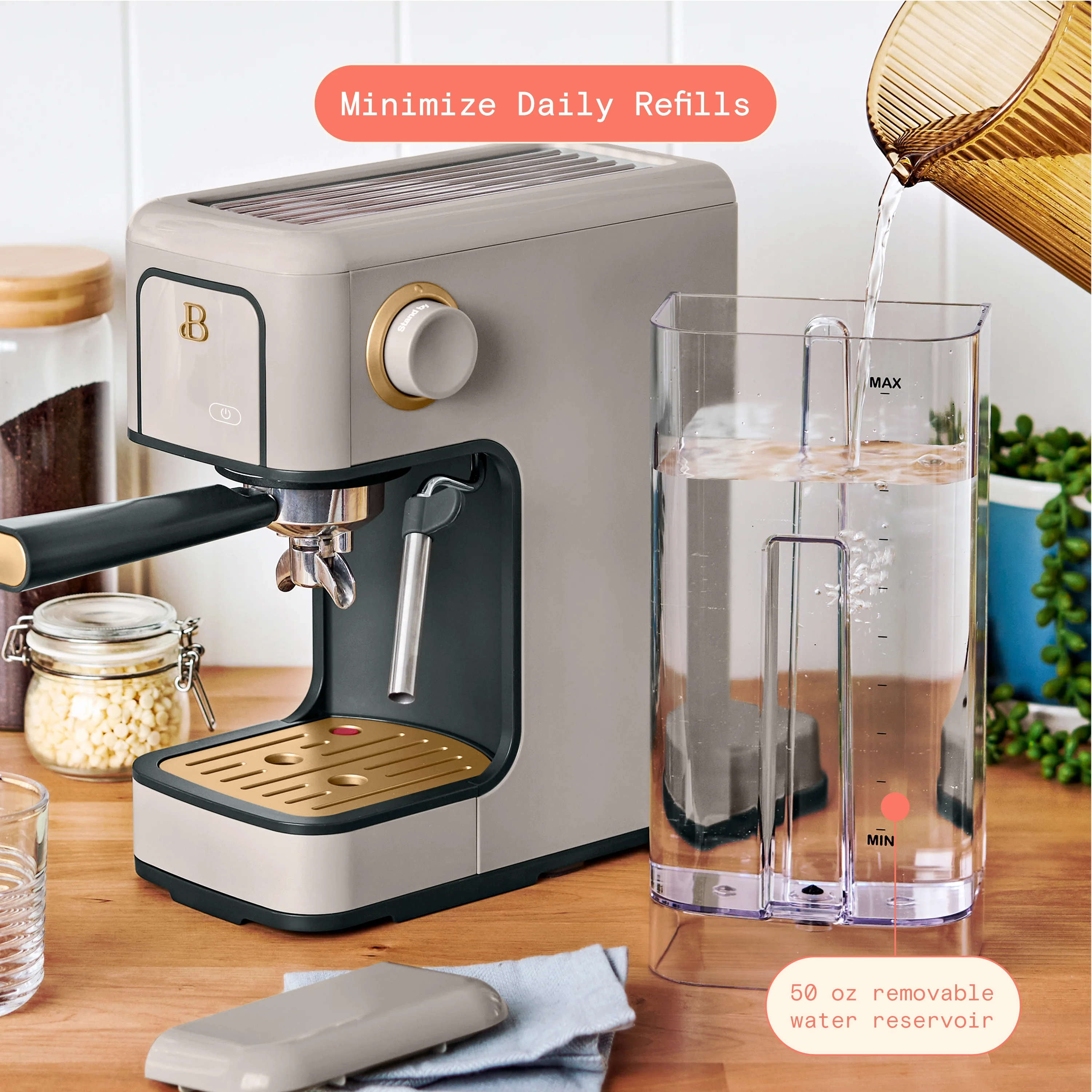 Beautiful Slim Espresso Machine with 20-Bar Pressure, Black Sesame by Drew Barrymore - Image 62