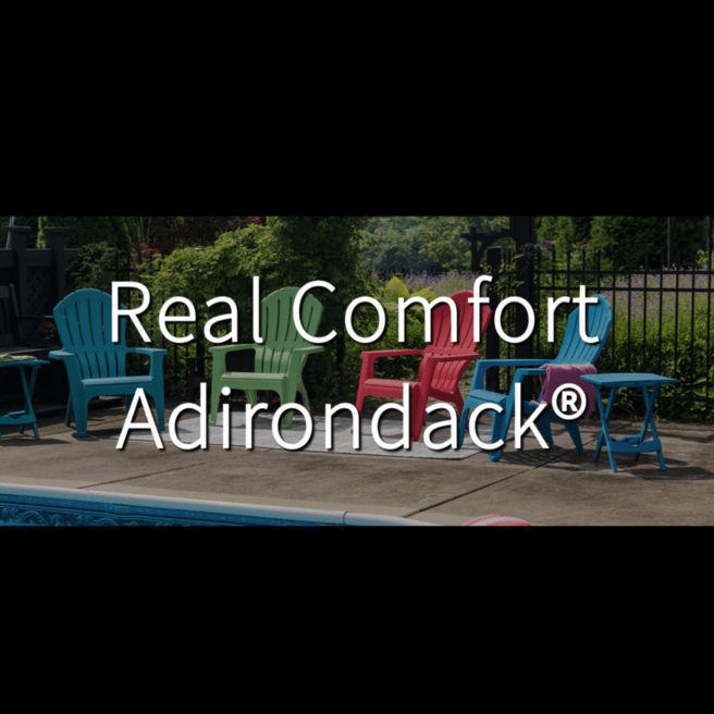 Adams RealComfort Black Resin Adirondack Chair