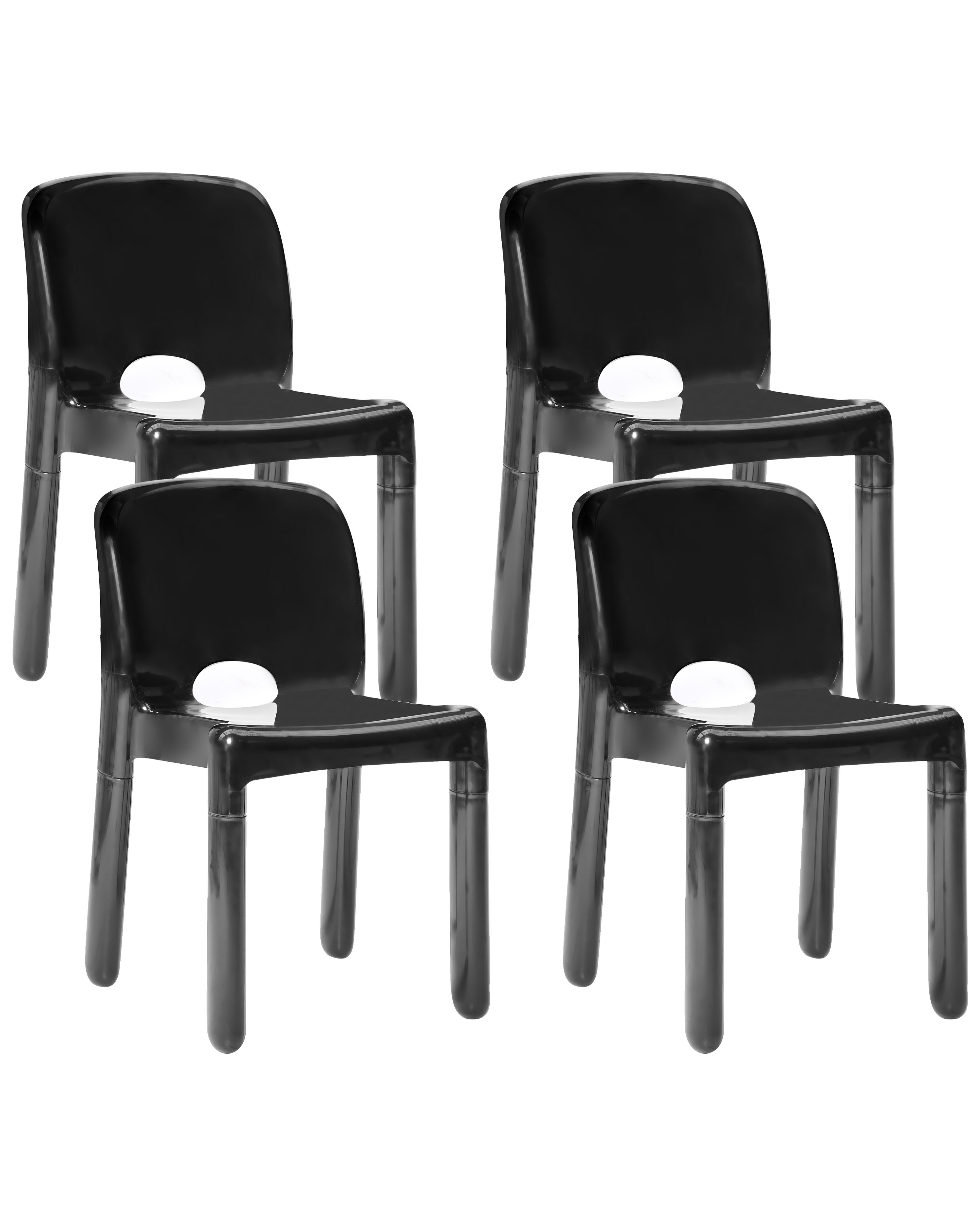 Set of 4 Garden Chairs BETIM Black