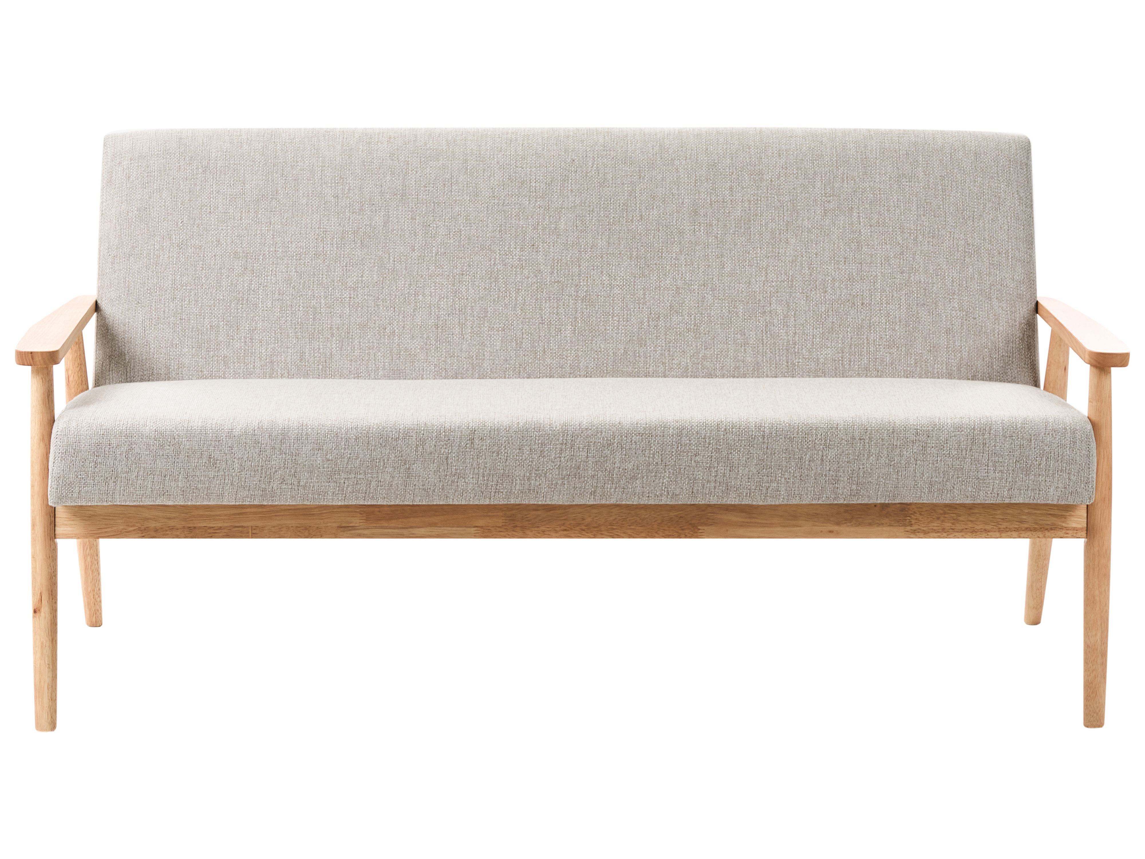 Sofa 3 Seater ESRUM Fabric Light Brown/ Grey