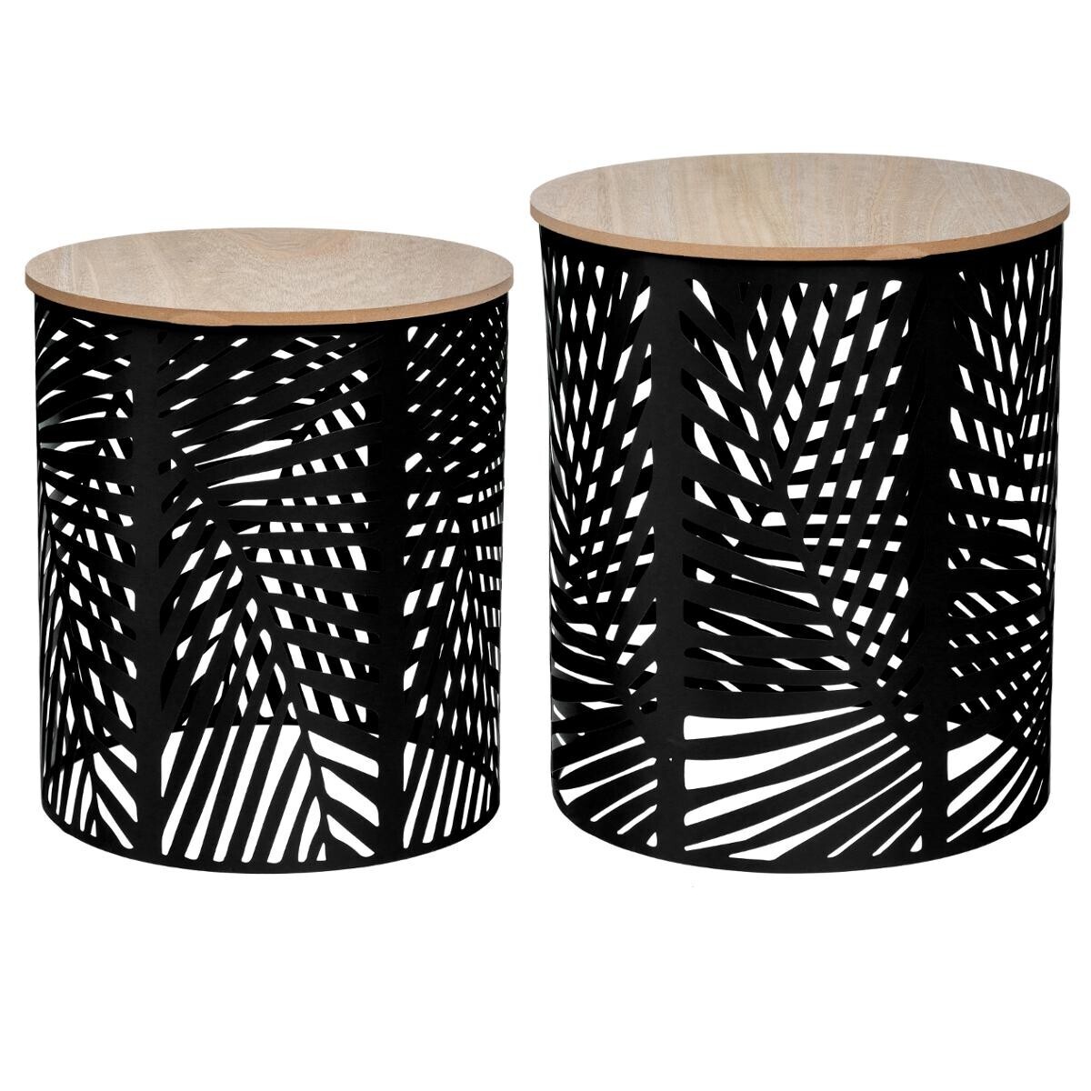 Nesting tables "Akira" Black, D.35 cm/39 cm