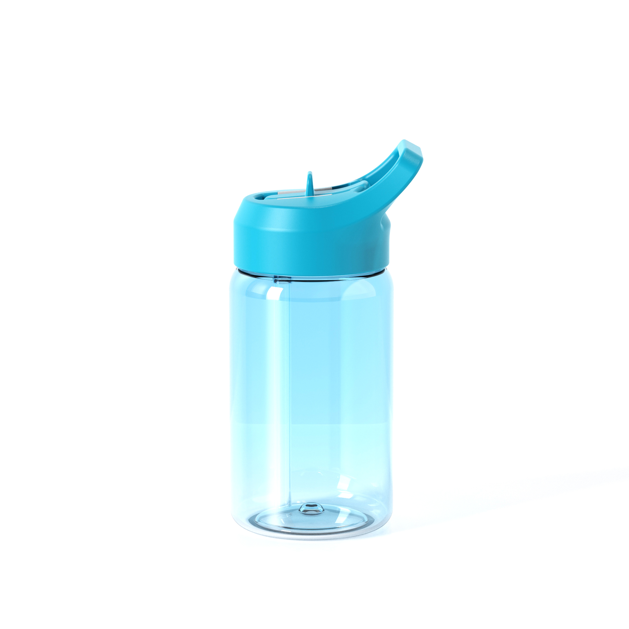 Eco-Friendly 450ML 15OZ Plastic for Straw Lid Drinkware BPA-Free Kids Water Bottle for Camping & Protein Shaker Direct Drinking