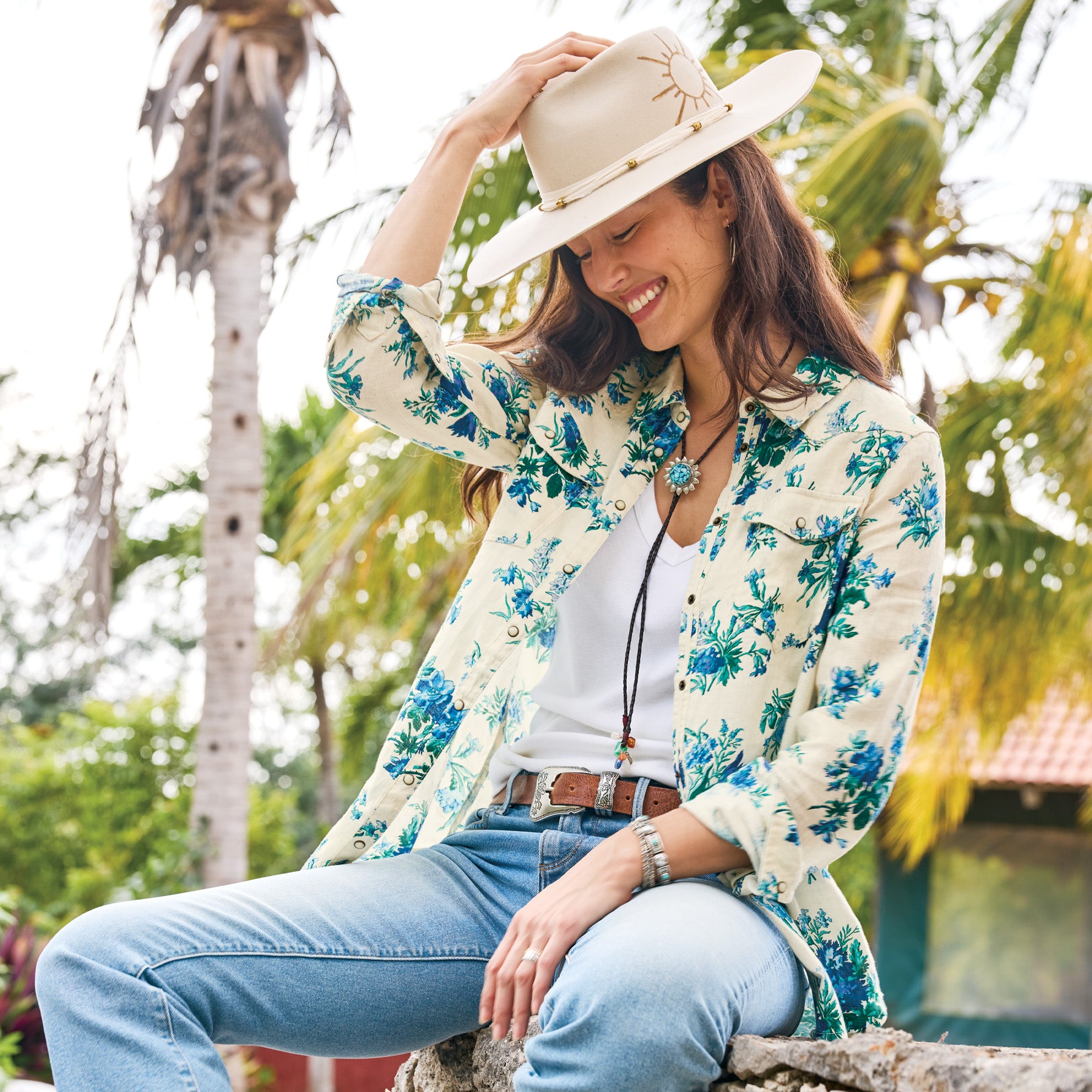 Willow Linen Floral Shirt - Sundance Clothing