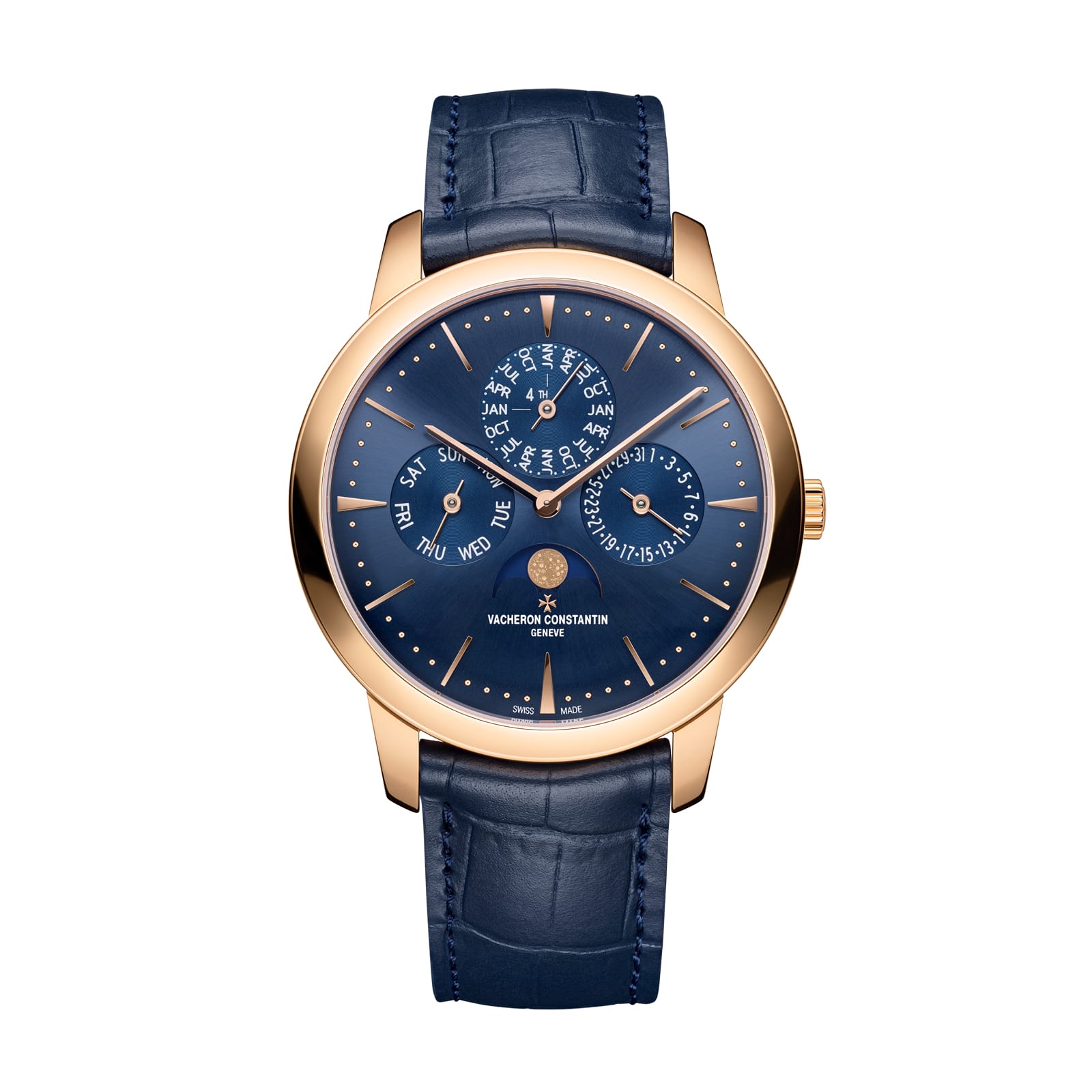 Replica Watches Fake Vacheron Constantin Patrimony perpetual calendar ultra-thin 41 MM PINK GOLD(1:1 replica) - Top club