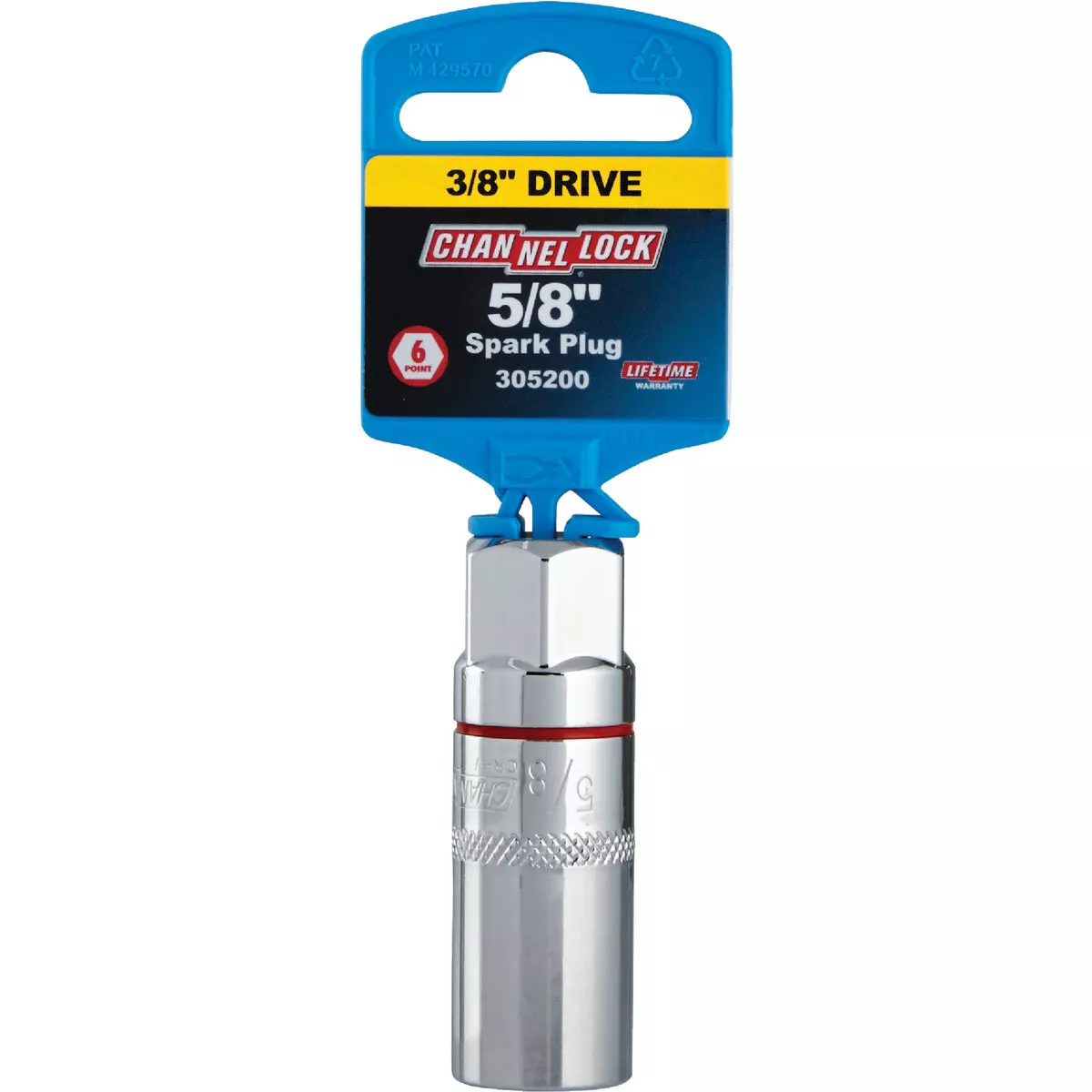 Channellock 3/8 In. Drive 5/8 In. 6-Point Standard Spark Plug Socket