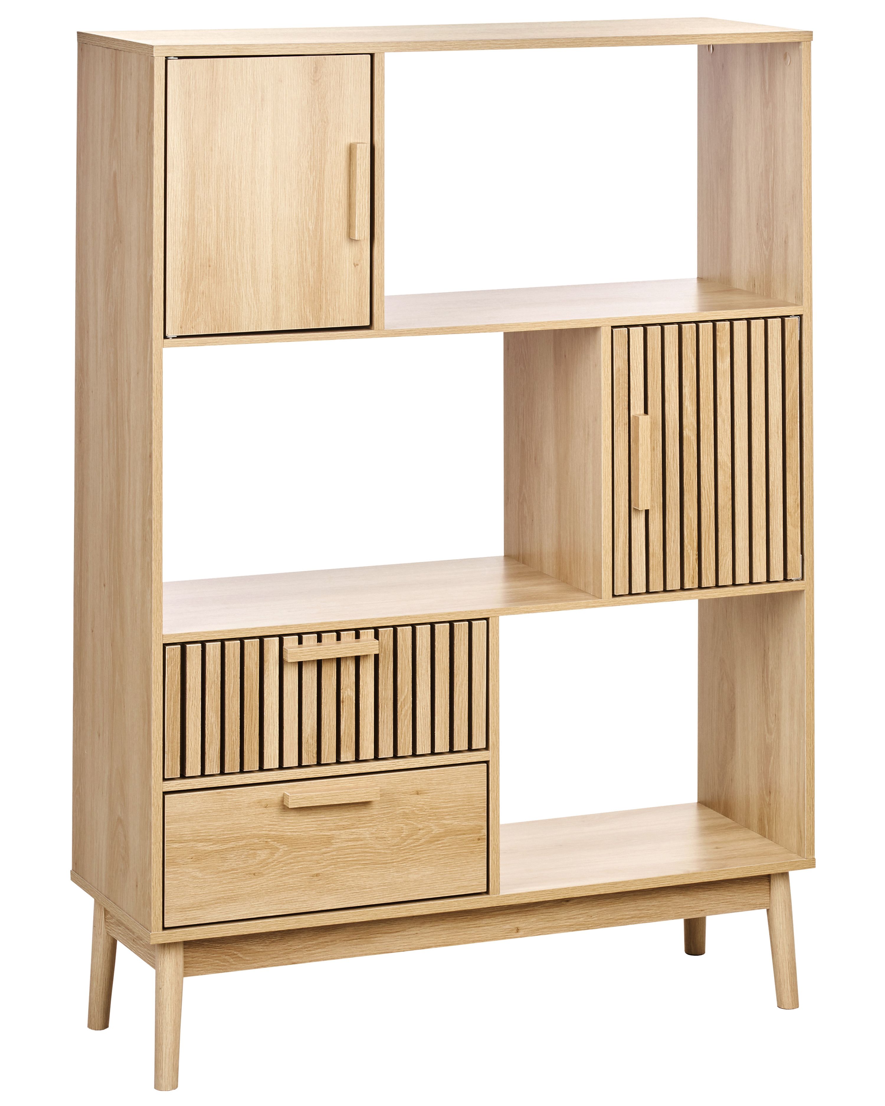 Shelving Unit LYNWOOD 140 cm Light Brown