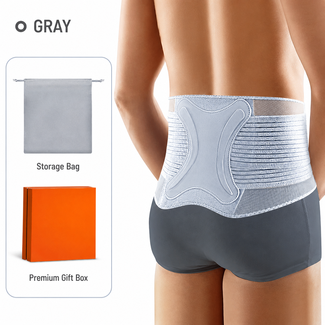 Lumbar support belt for intervertebral disc exercise
