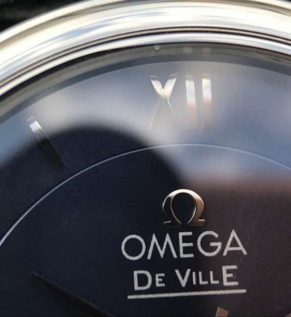 Replica Omega MKF De Ville 37mm SS Blue Dial Black Leather Strap A2829 - Top club