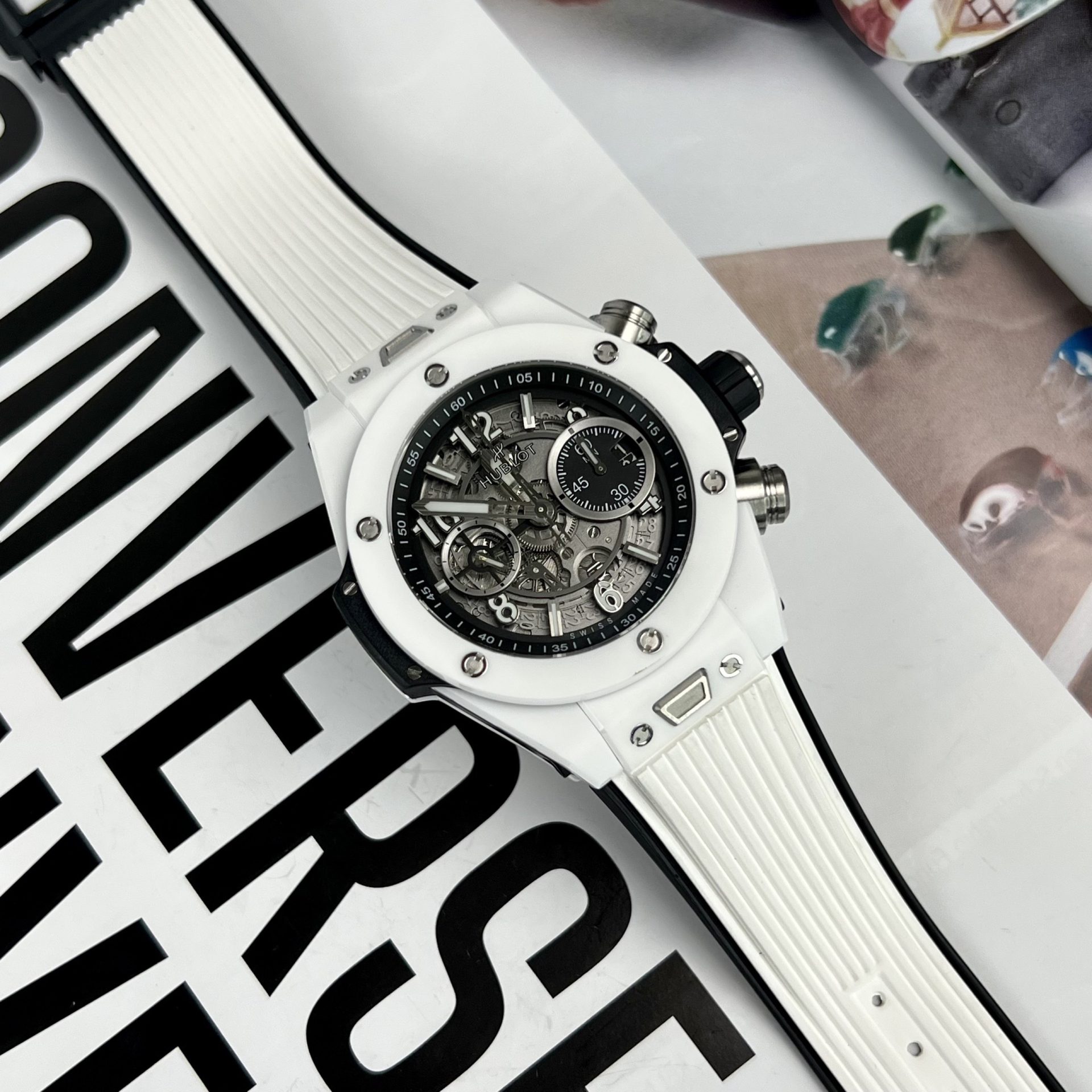 Hublot Replica 11 Watch Big Bang Unico White Ceramic Factory BBF 42mm - Elite Watch Atelier