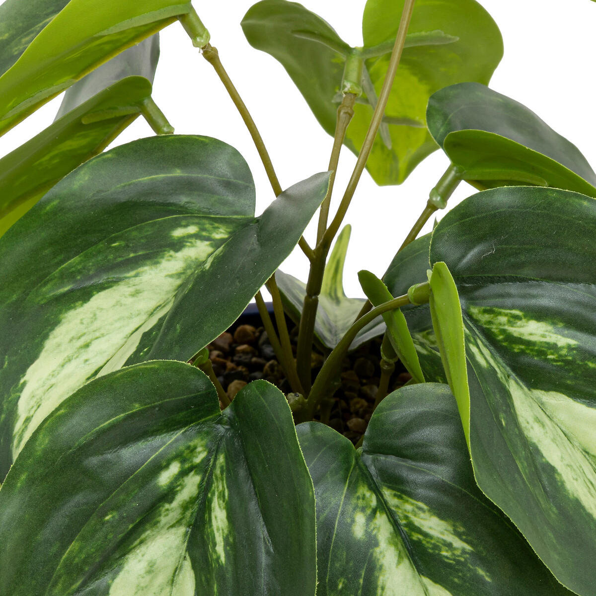 "Soleya" artificial plant Ceramic pot, Blue, H.30 cm