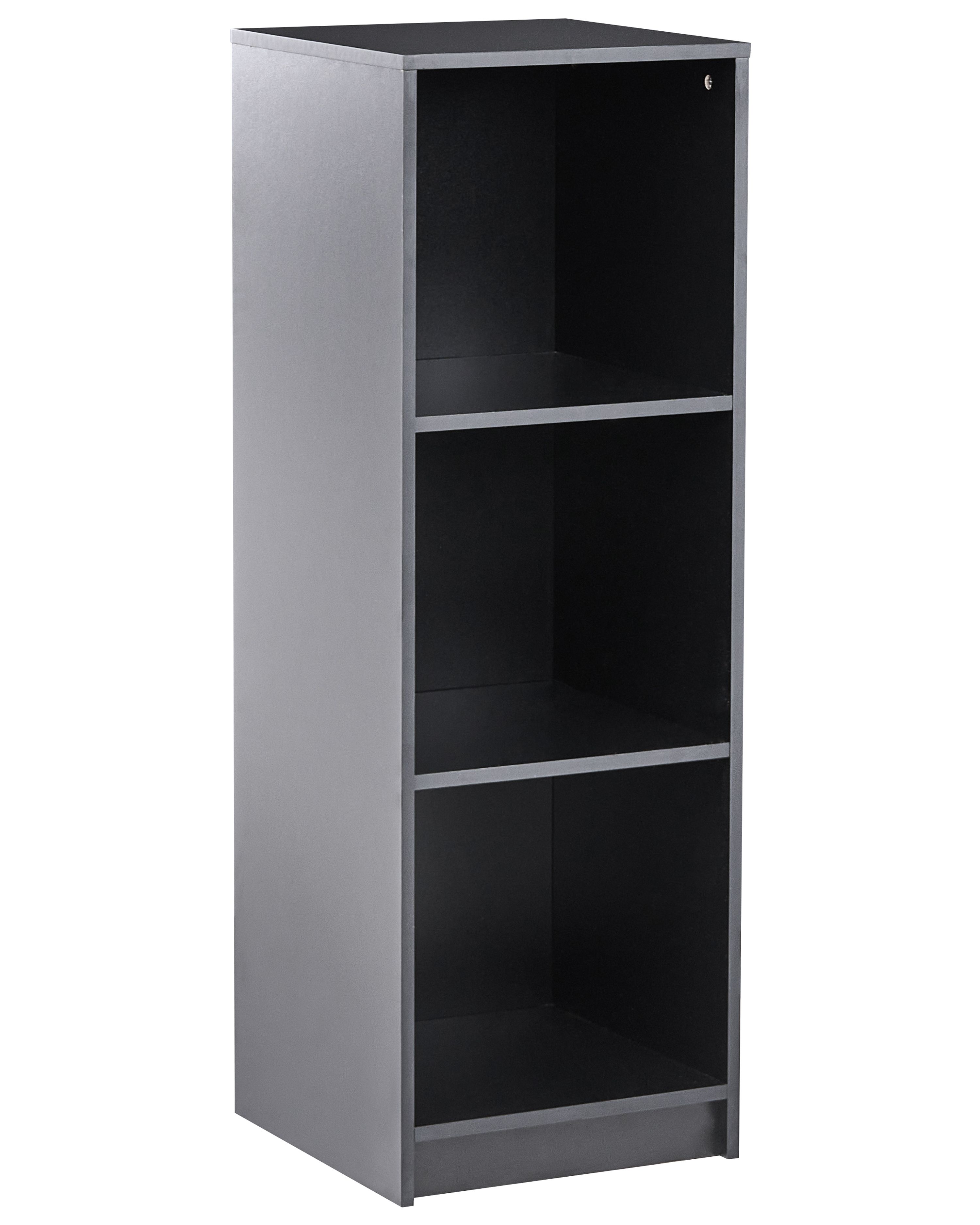 3 Tier Bookcase ZEHNA 117 cm Black