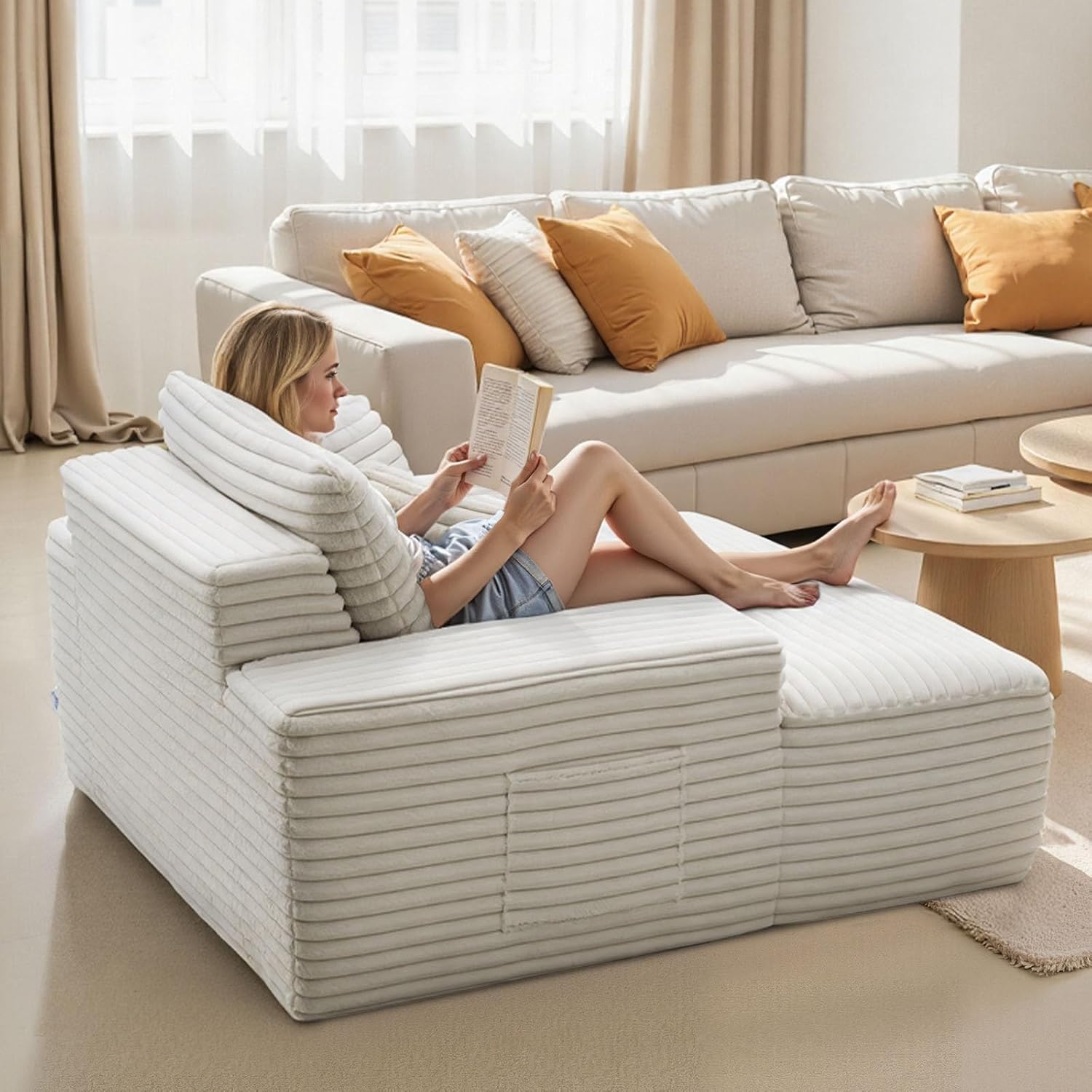 VEVOR Oversized Chaise Lounge Chair, 54