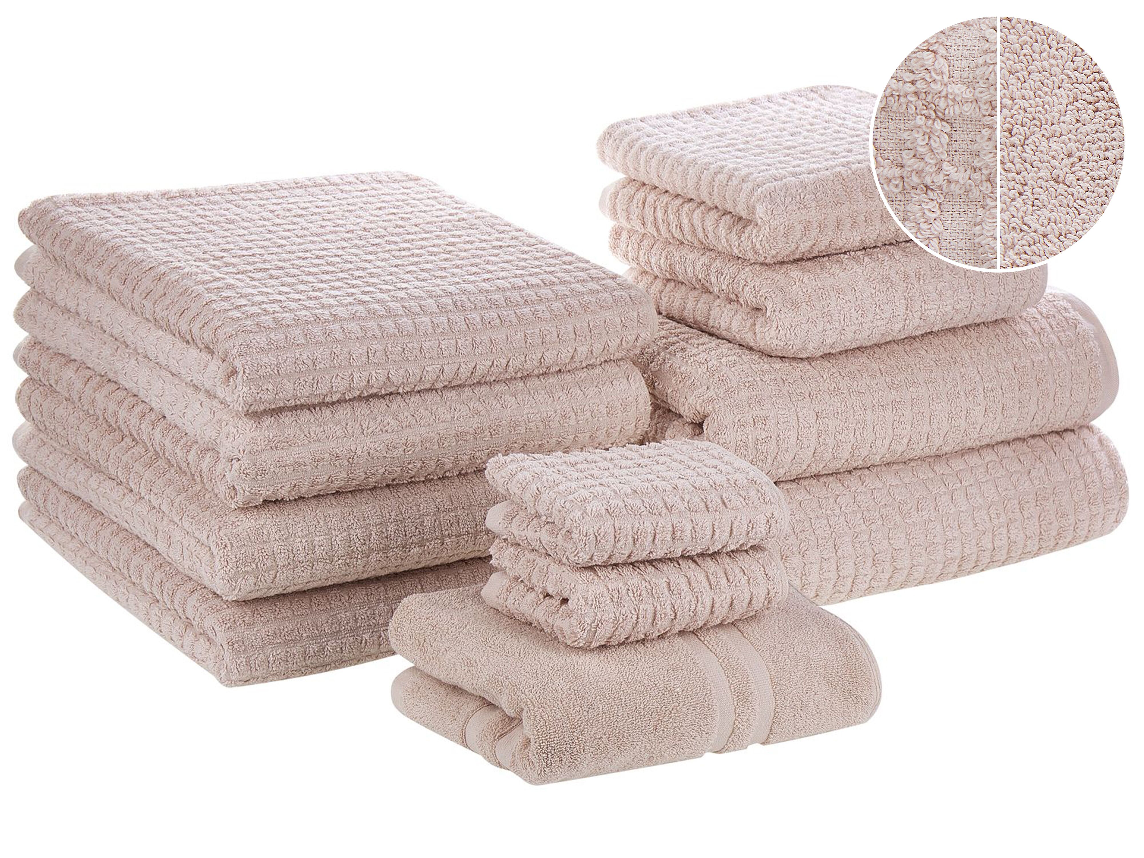 Set of 11 Towels ATAI Cotton Pink