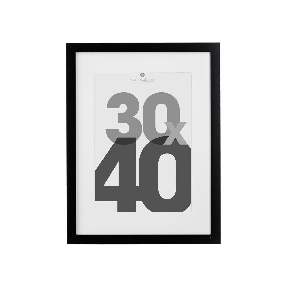 Wooden photo frame"Eva" Black, 30x40 cm