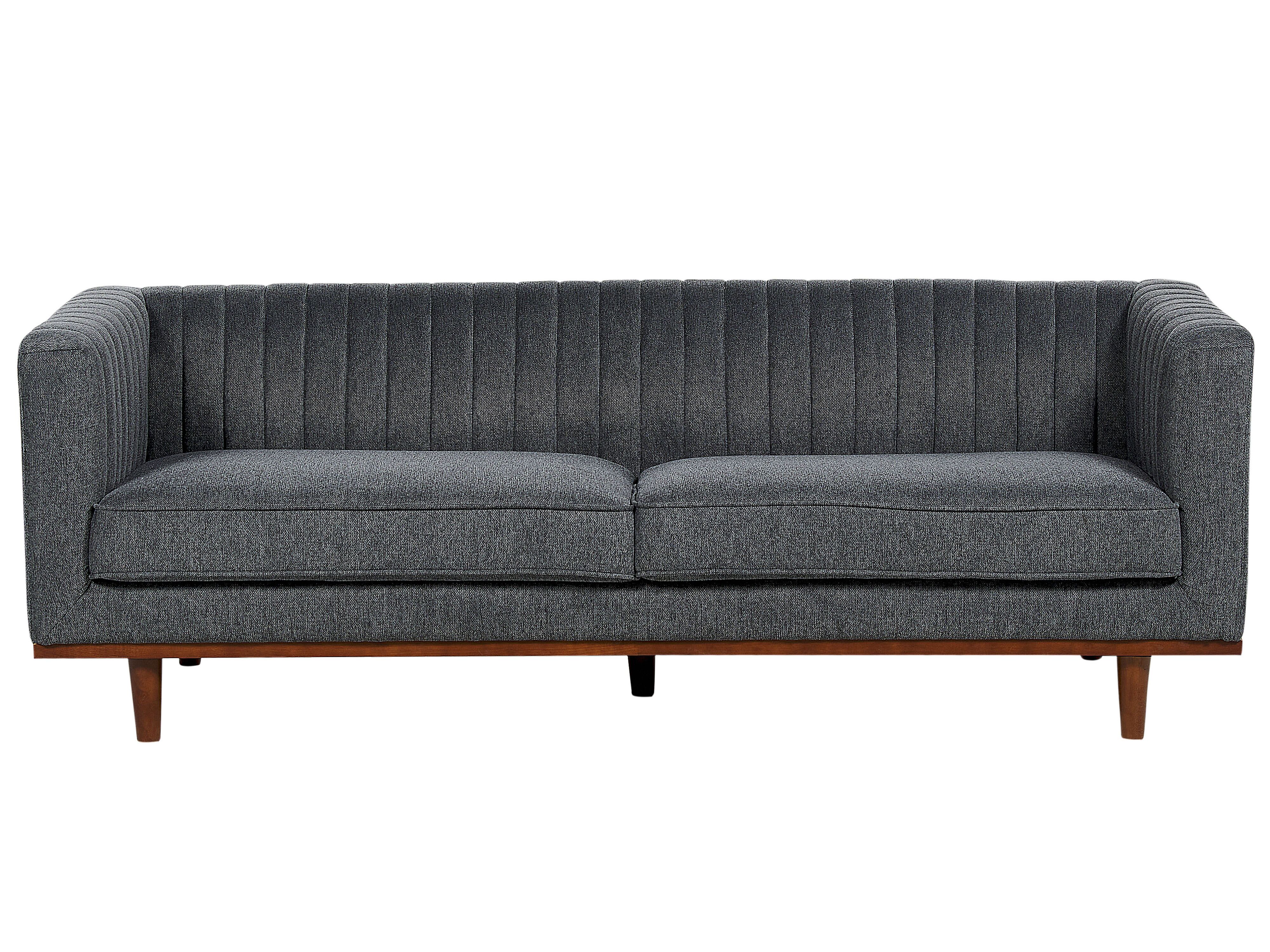 Sofa 3 Seater SKAULE Fabric Dark Grey