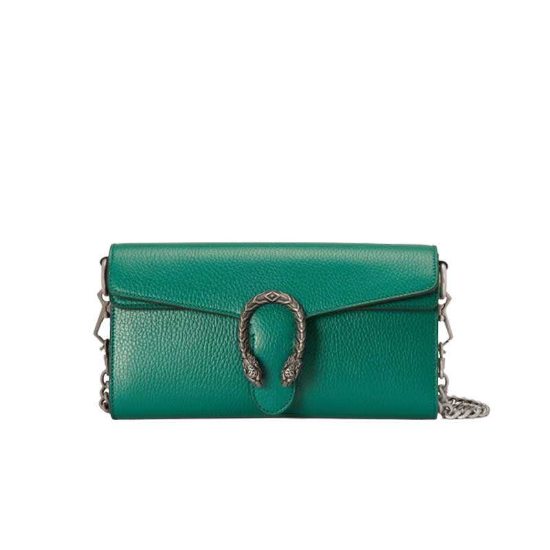 Dionysus small shoulder bag Green leather – GB0981:1High-quality replica