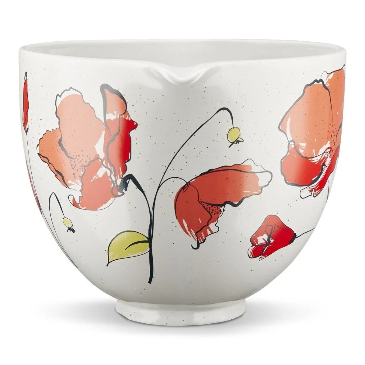 KitchenAid 5-Quart Poppy Ceramic Bowl | Fits 4.5-Quart & 5-Quart KitchenAid Tilt-Head Stand Mixers