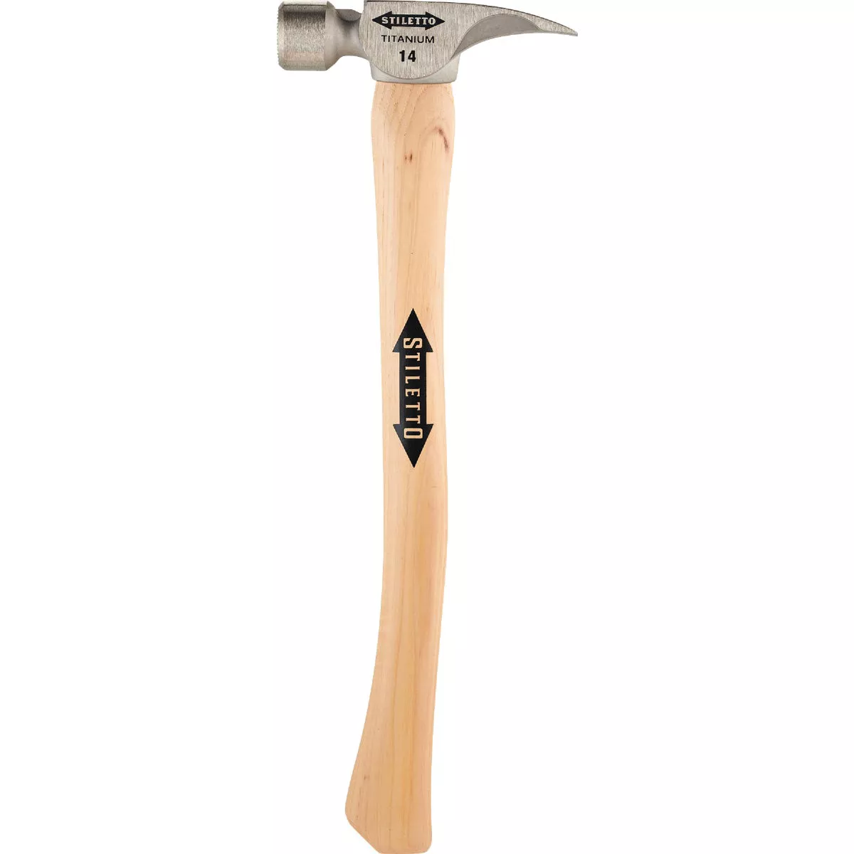 Stiletto 14 Oz. Milled-Face Framing Hammer with Curved Hickory Handle