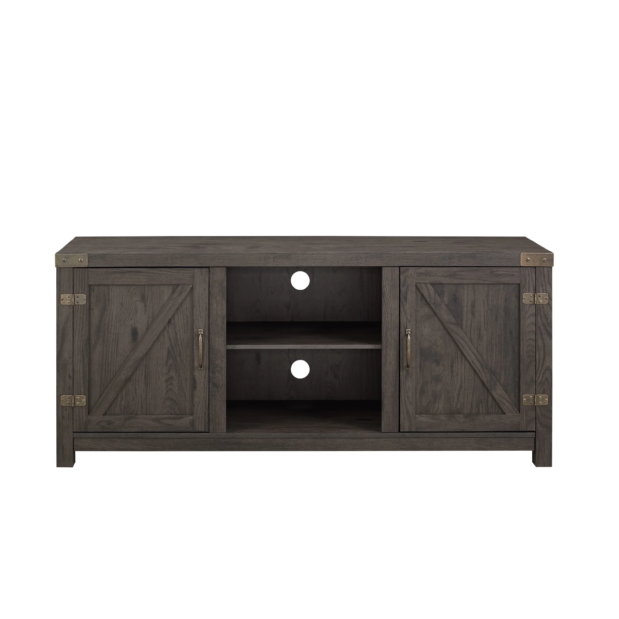 Walker Edison Modern Farmhouse Barn Door TV Stand for TVs up to 65", Grey Wash - Image 65