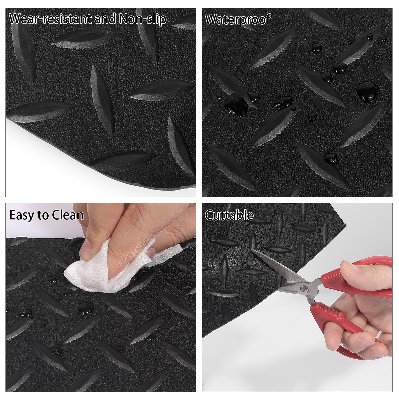 Heavy Duty Garage Flooring Mat Roll 2.5MM Thick Anti-Slip Trailer Floor Covering Raised Mat - Image 7