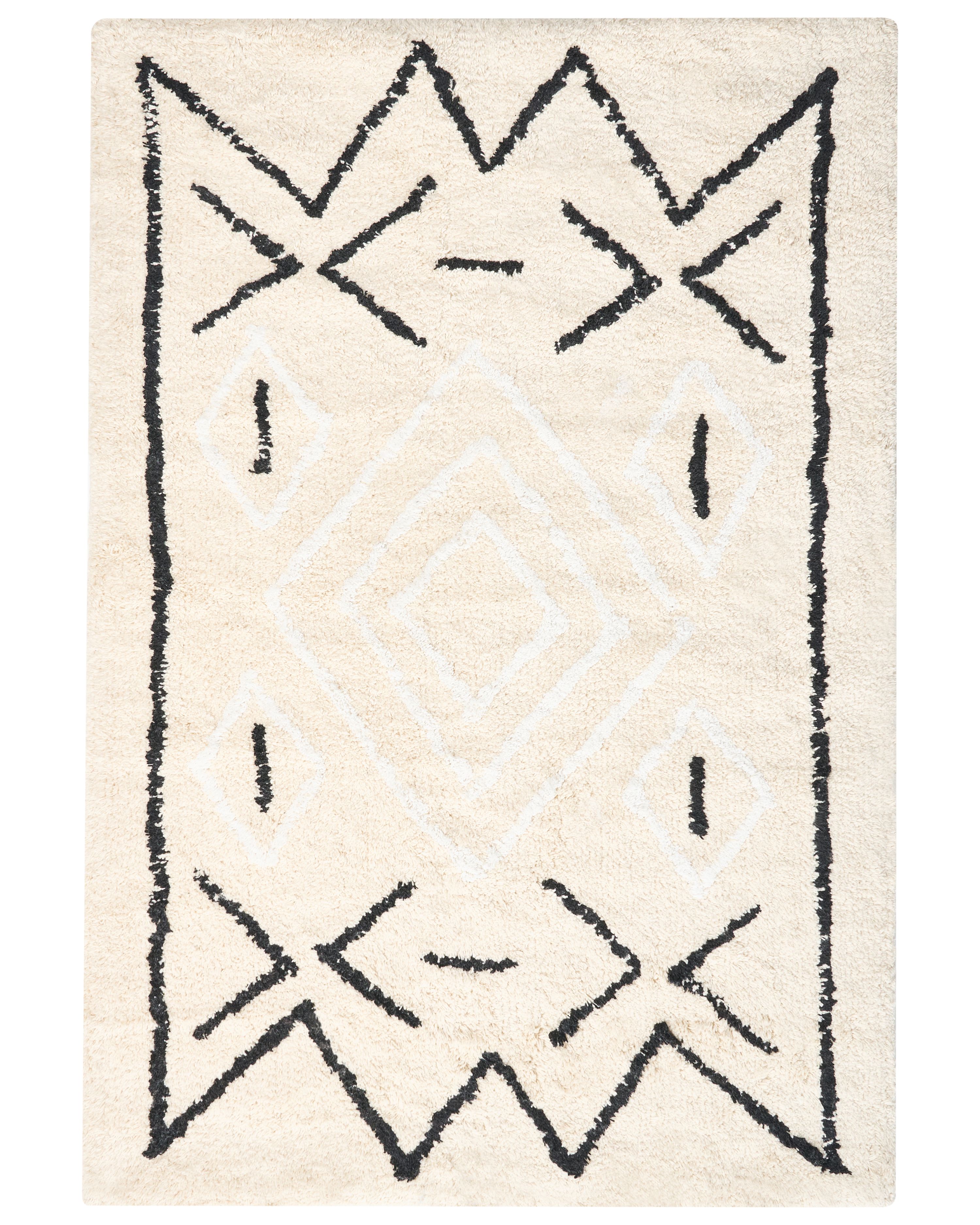 Bath Mat UNTLA Light Beige 60 x 90 cm Cotton
